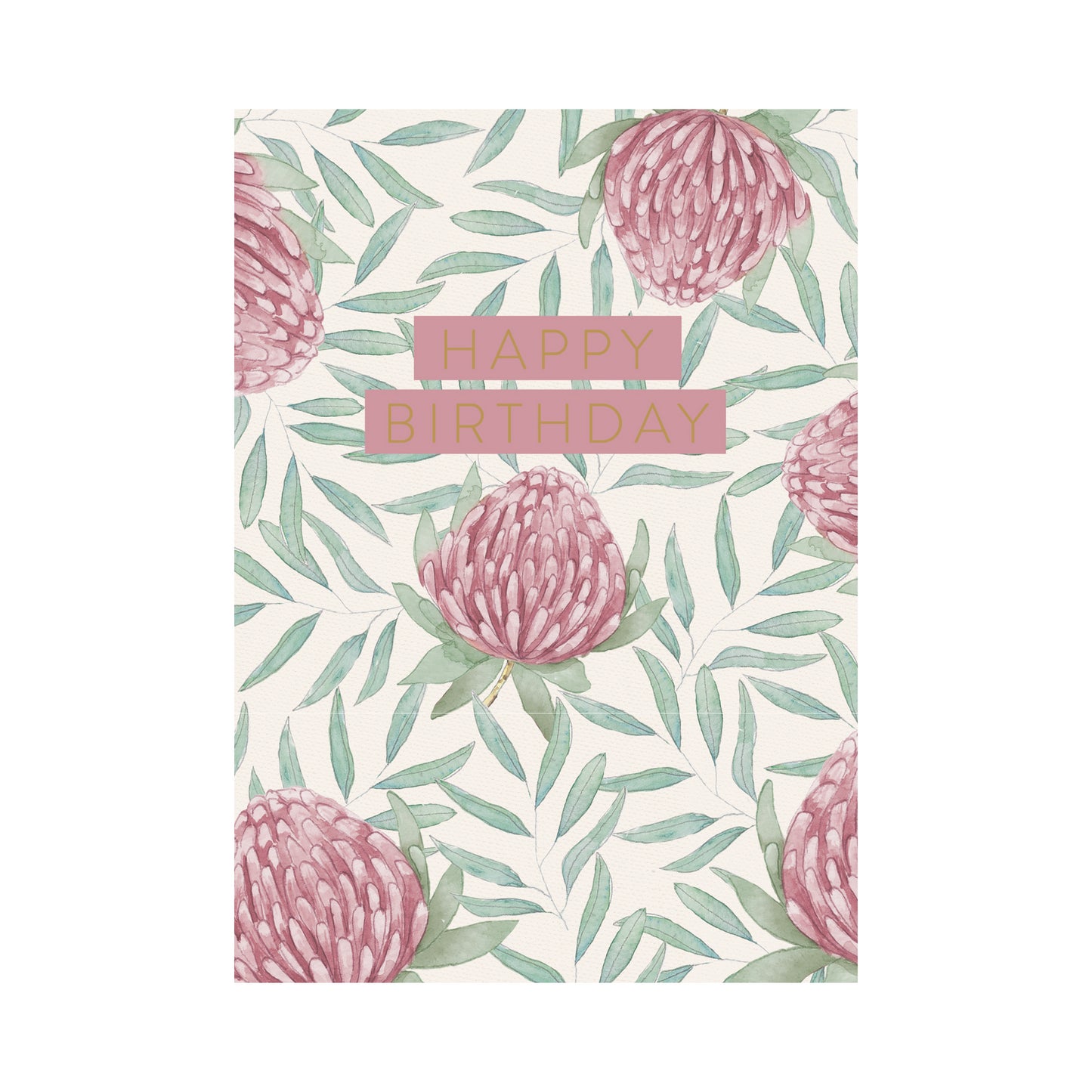 Greeting Card Waratah - Waratah Pattern