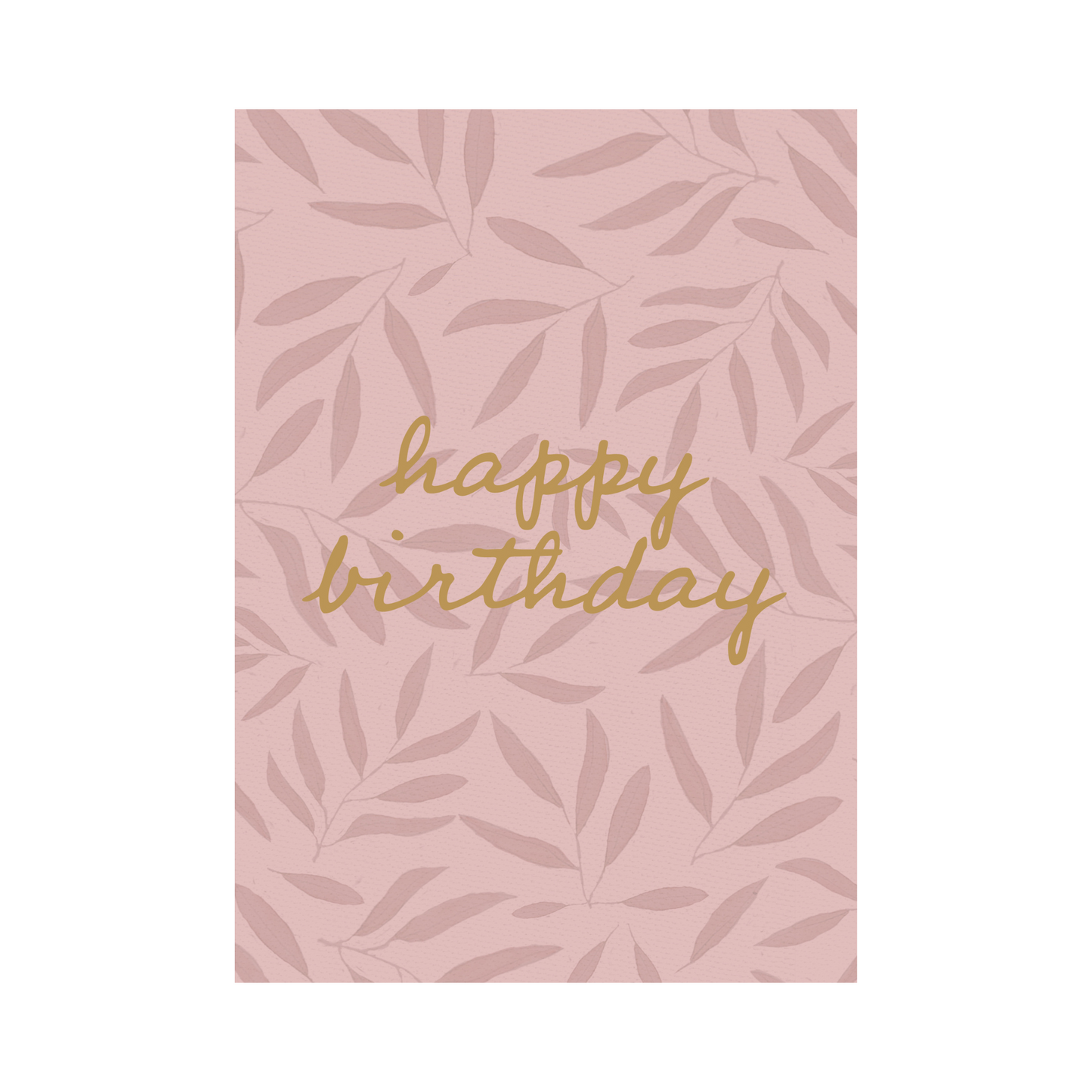 Greeting Card Waratah - Pink Leaves