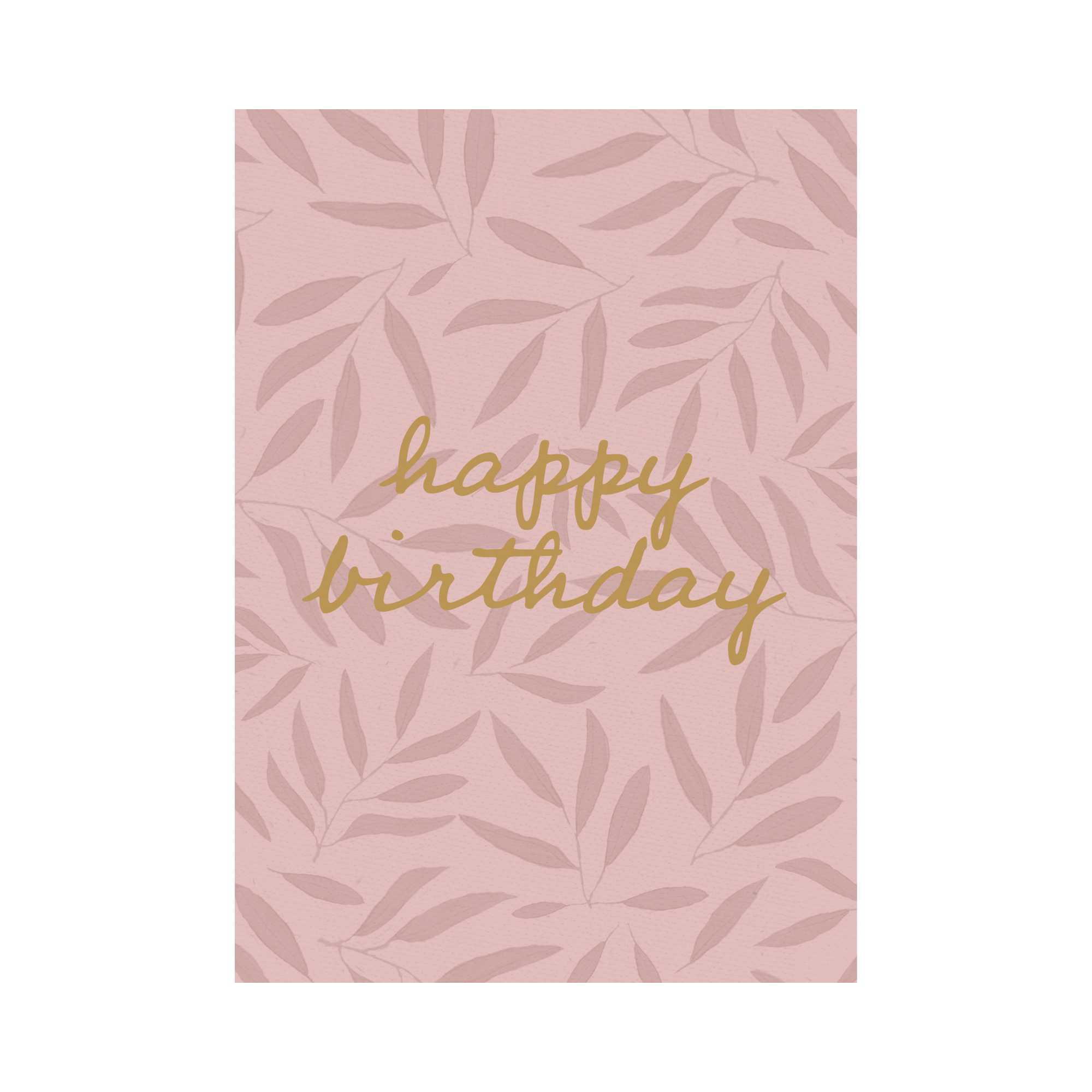 Greeting Card Waratah - Pink Leaves