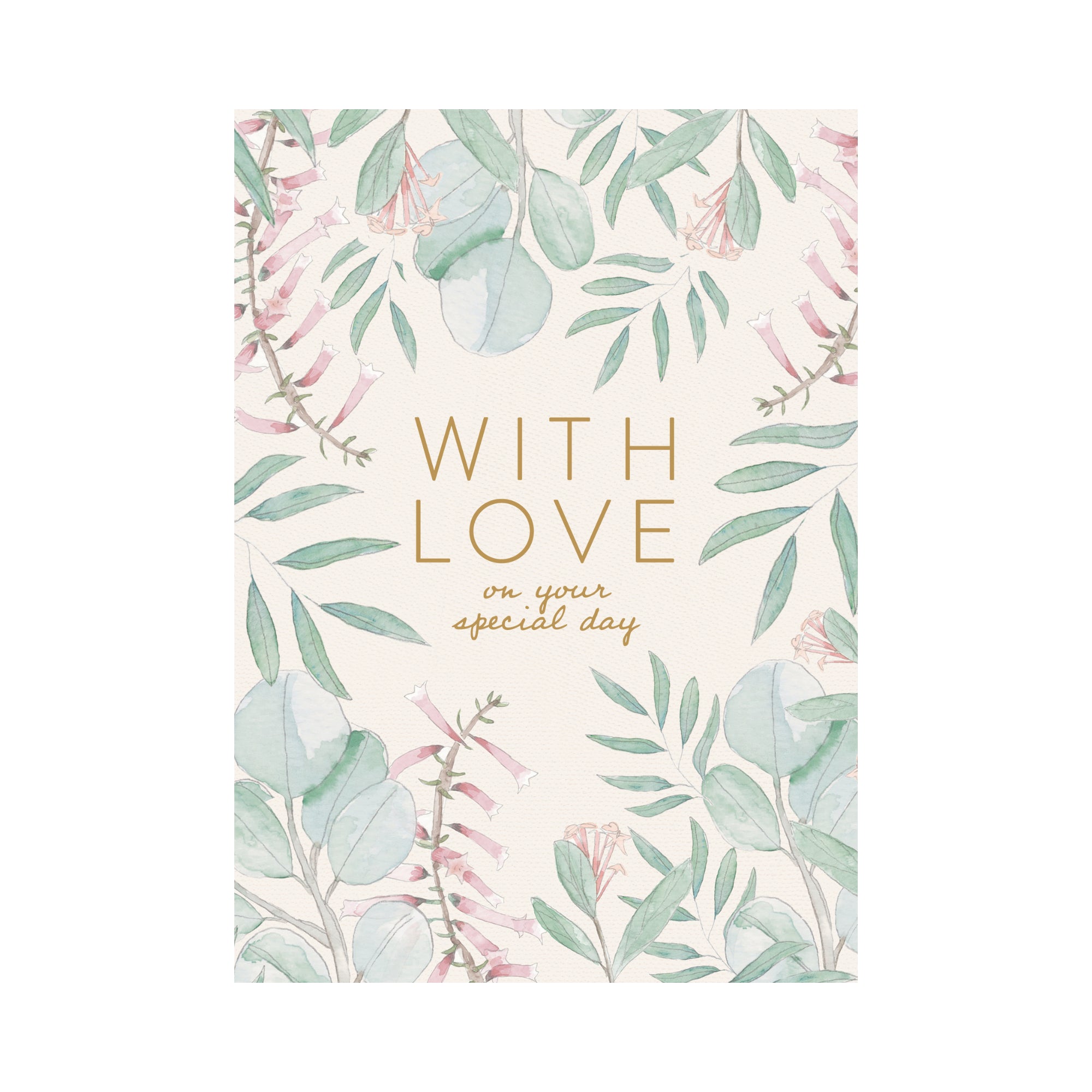 Greeting Card Waratah - With Love