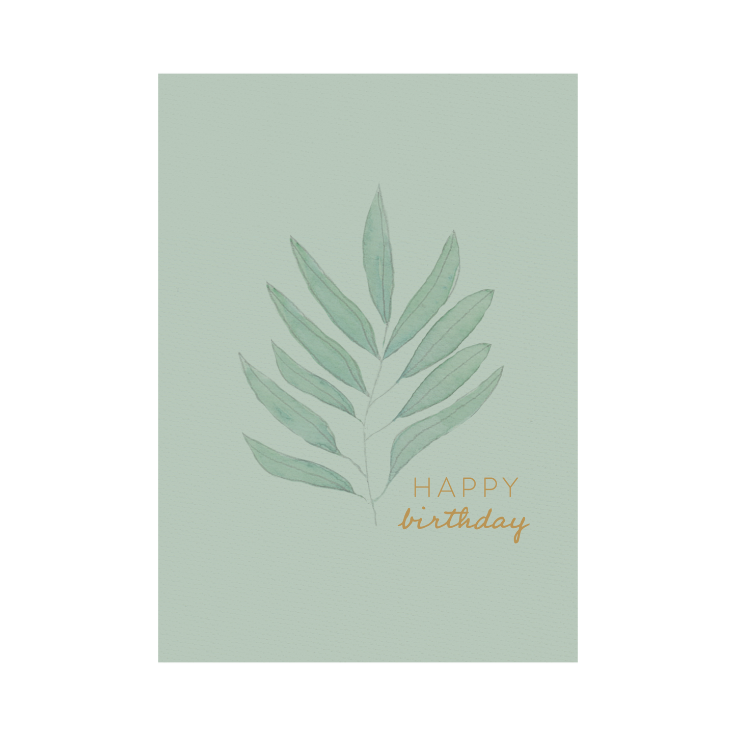 Greeting Card Waratah - Foliage Leaf