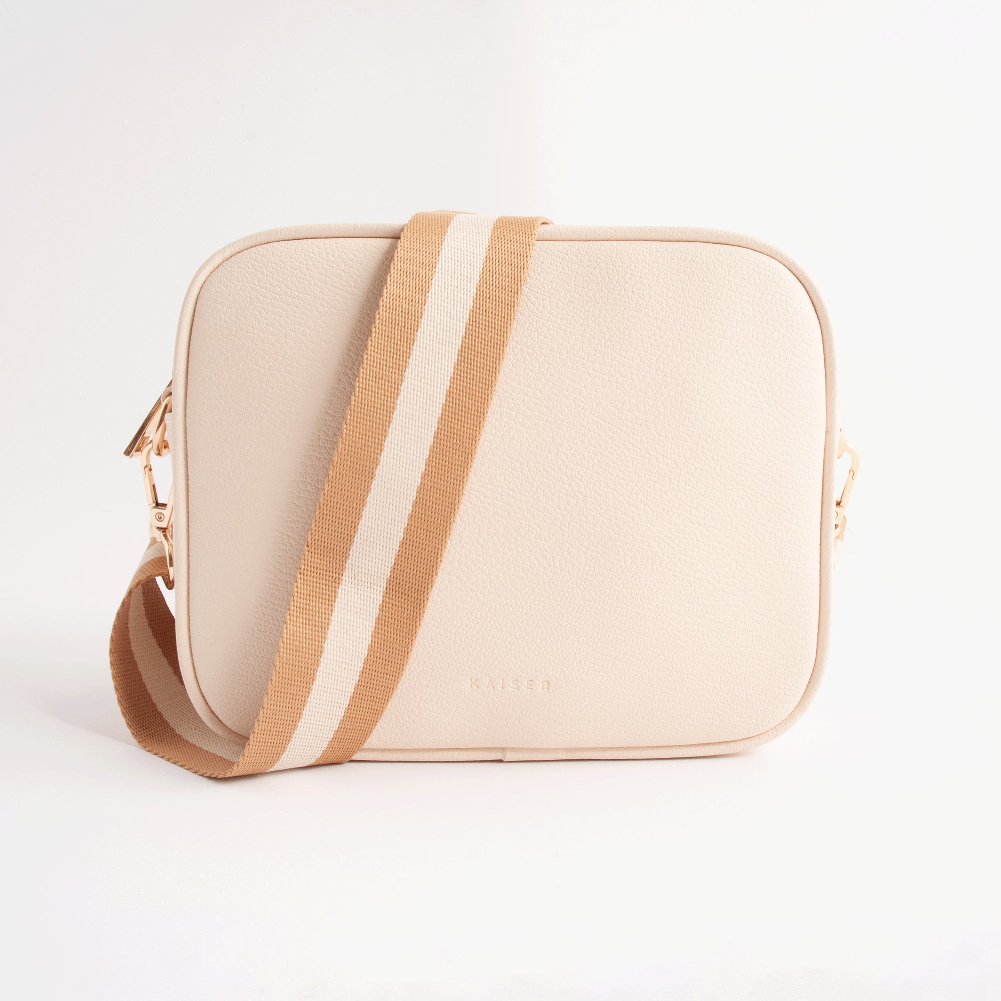 Textured Strap Side Bag - WHEAT