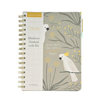 Hardcover Notebook with Pen - Cockatoo Friends