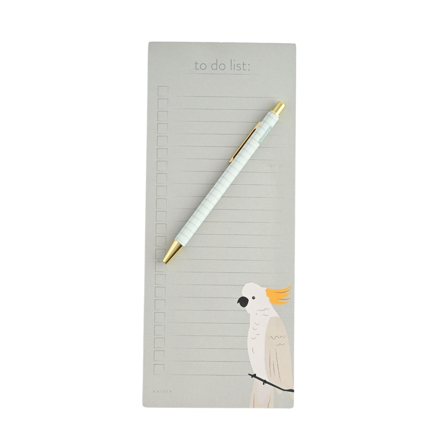 List Notepad with Pen - Cockatoo