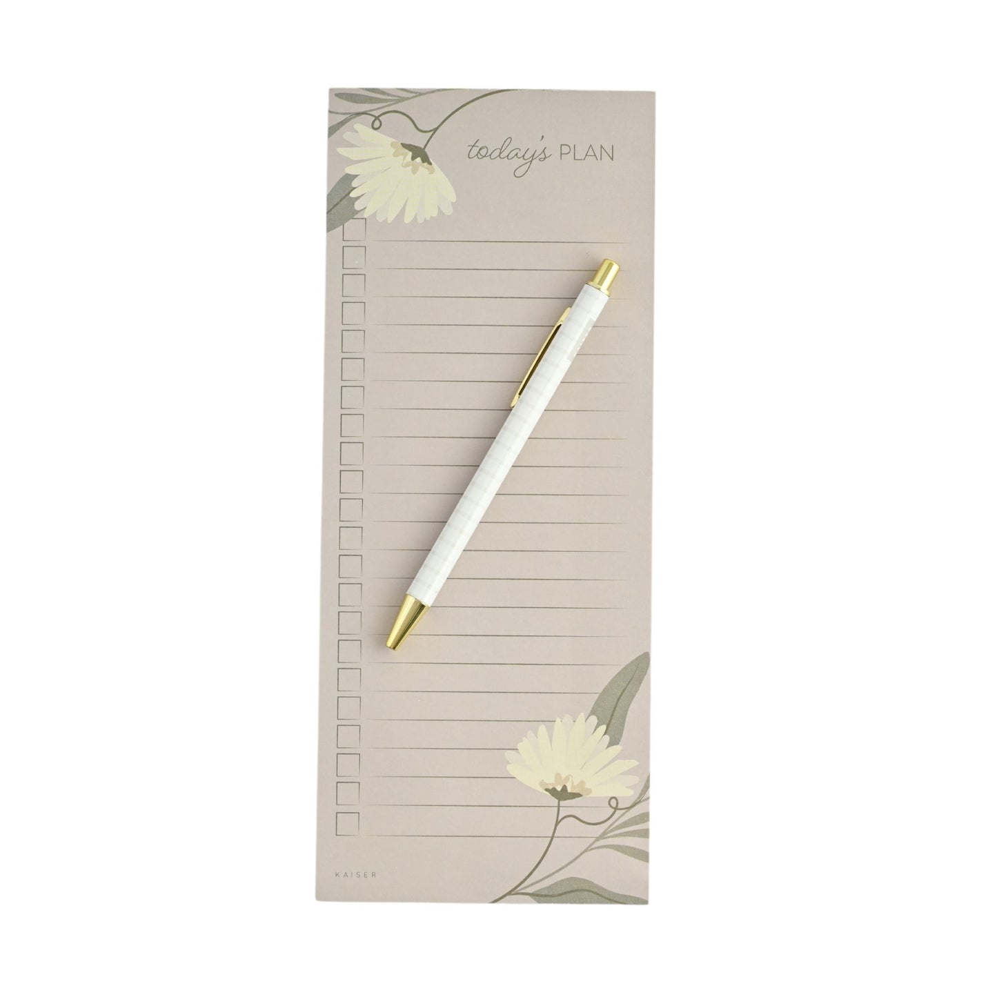 List Notepad with Pen - Flowering