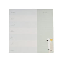 Square Checklist Notepad - Cockatoo