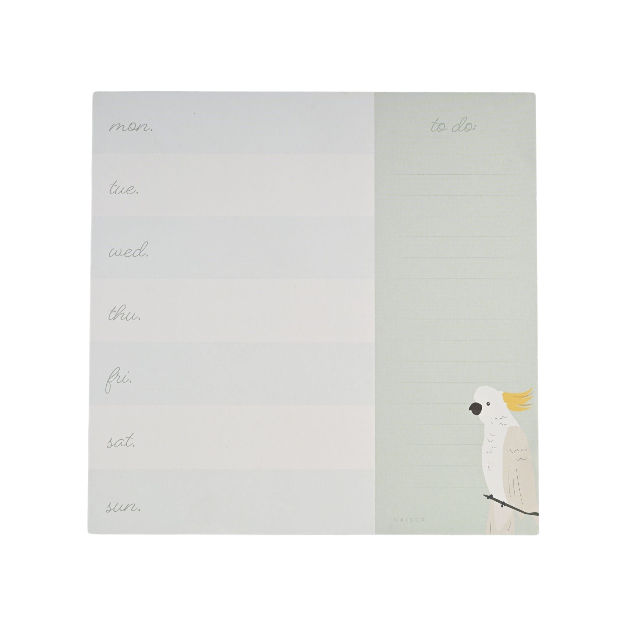 Square Checklist Notepad - Cockatoo