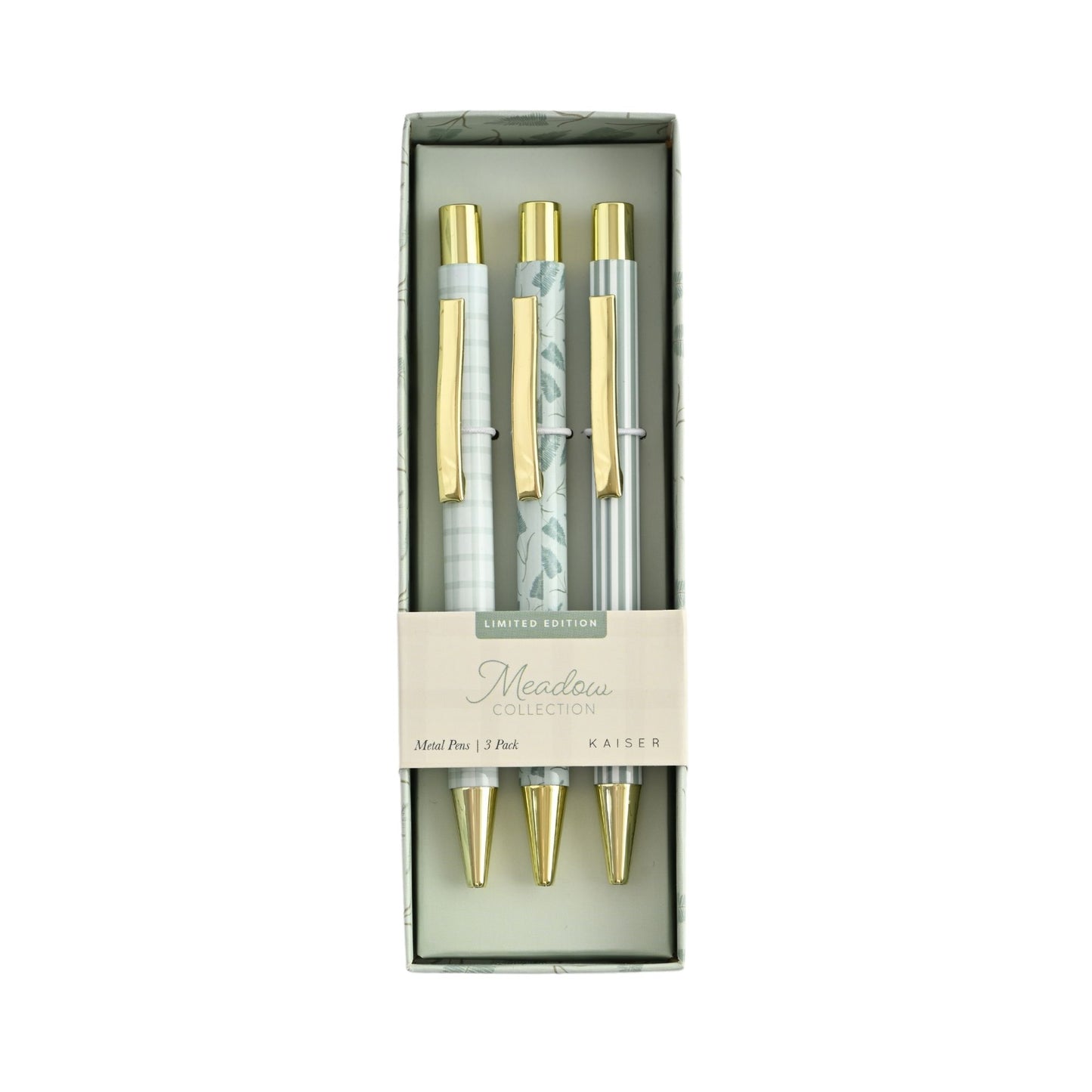 3pk Metal Pens - Foliage