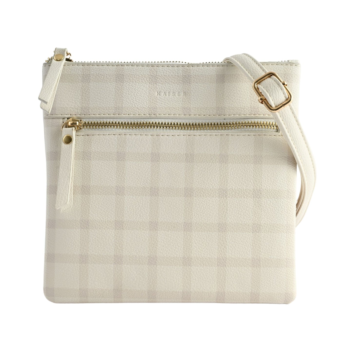 Square Shoulder Bag - Oatmeal Gingham