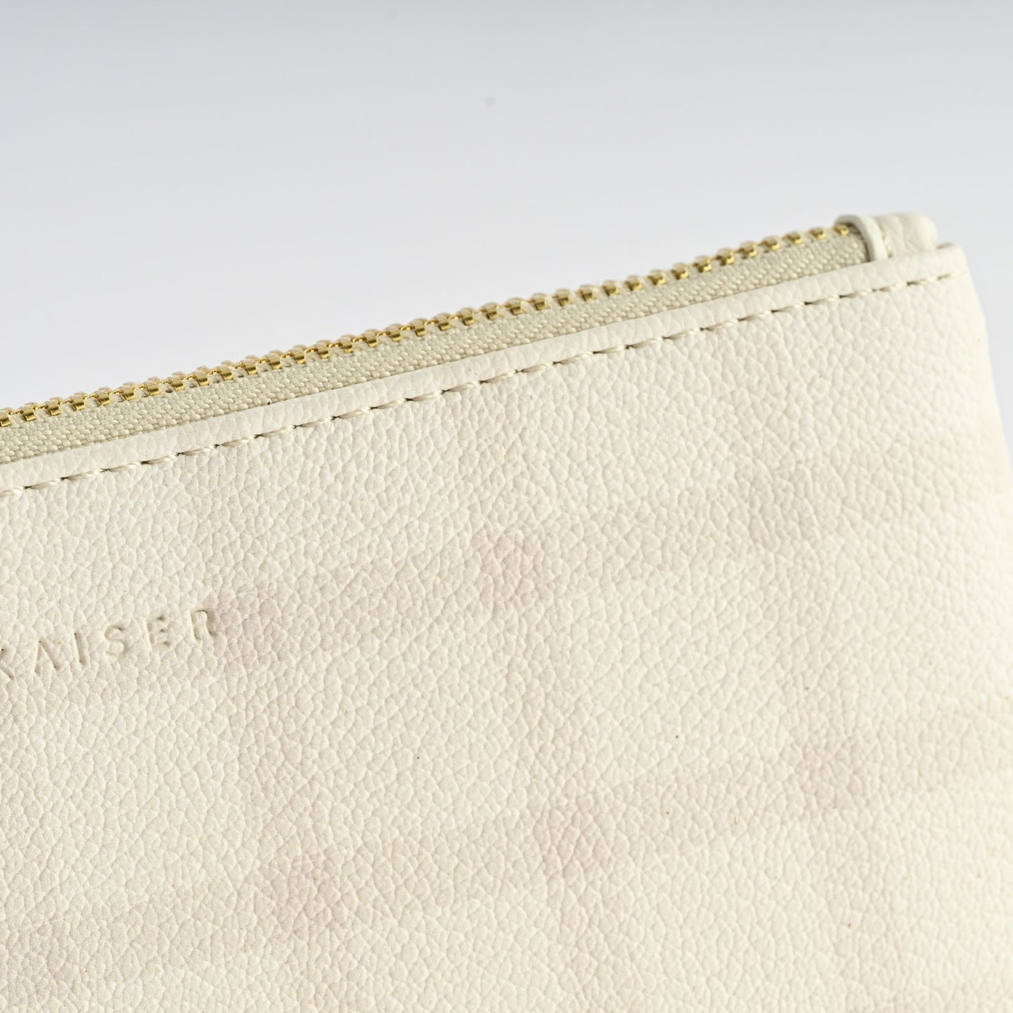 Clutch with Strap - Oatmeal Gingham