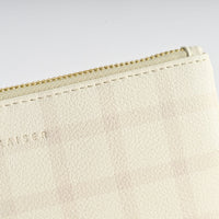 Clutch with Strap - Oatmeal Gingham