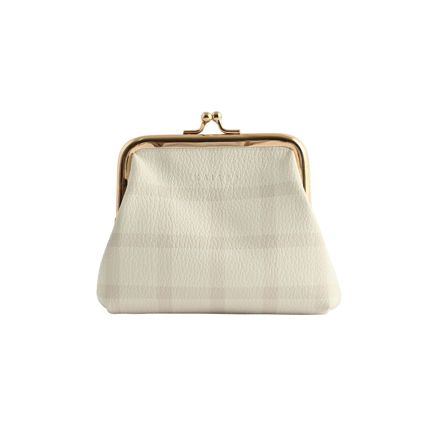 Clasp Purse - Oatmeal Gingham