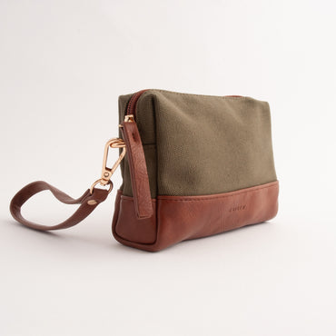 Kaiser Canvas Make-up Bag - KHAKI