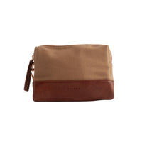 Kaiser Canvas Make-up Bag - MID BROWN