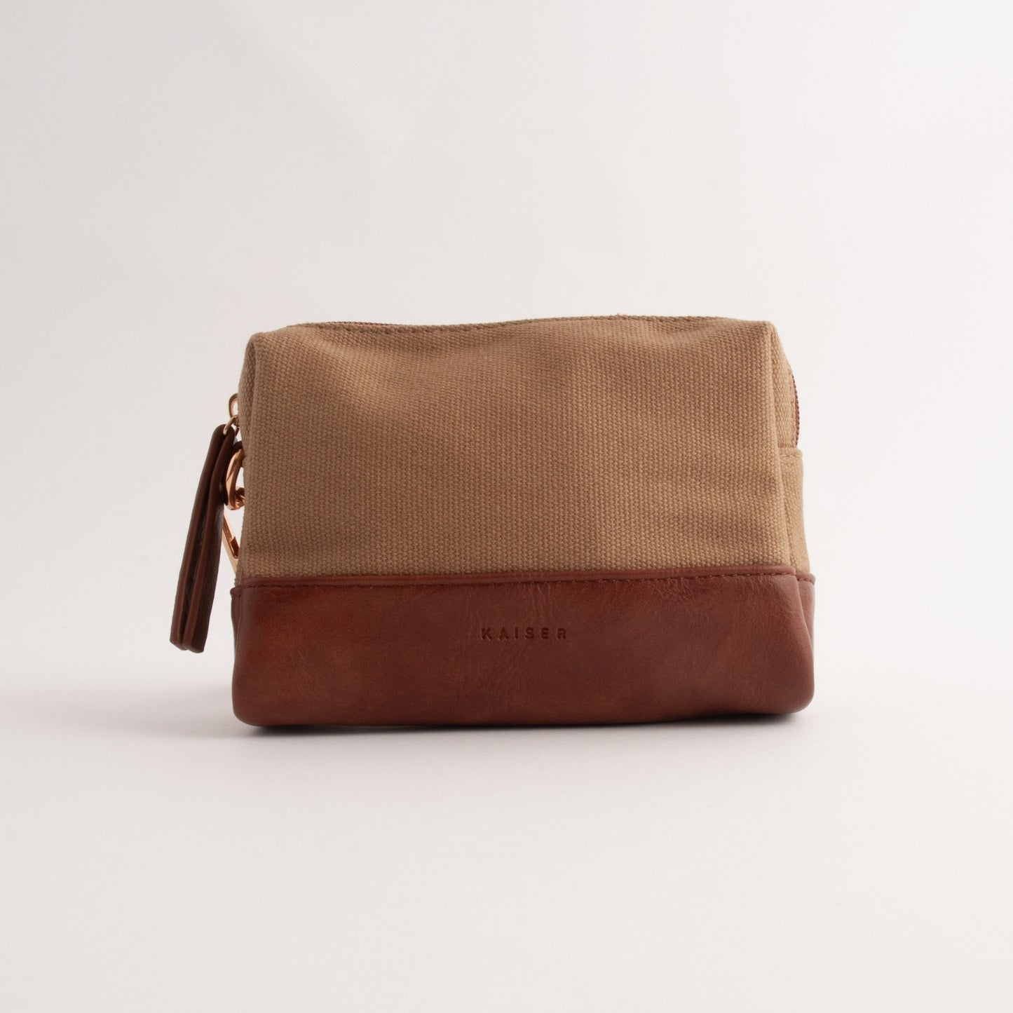 Kaiser Canvas Make-up Bag - MID BROWN