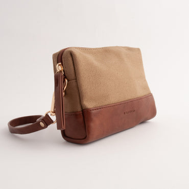 Kaiser Canvas Make-up Bag - MID BROWN