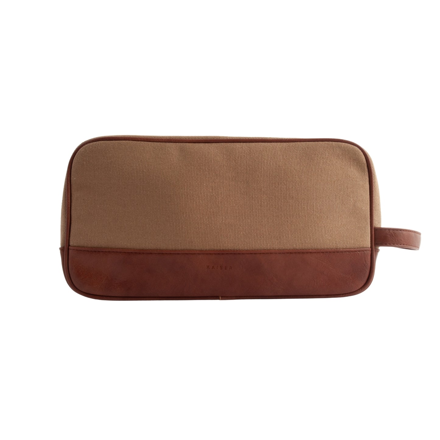 Kaiser Canvas Toiletry Bag - MID BROWN