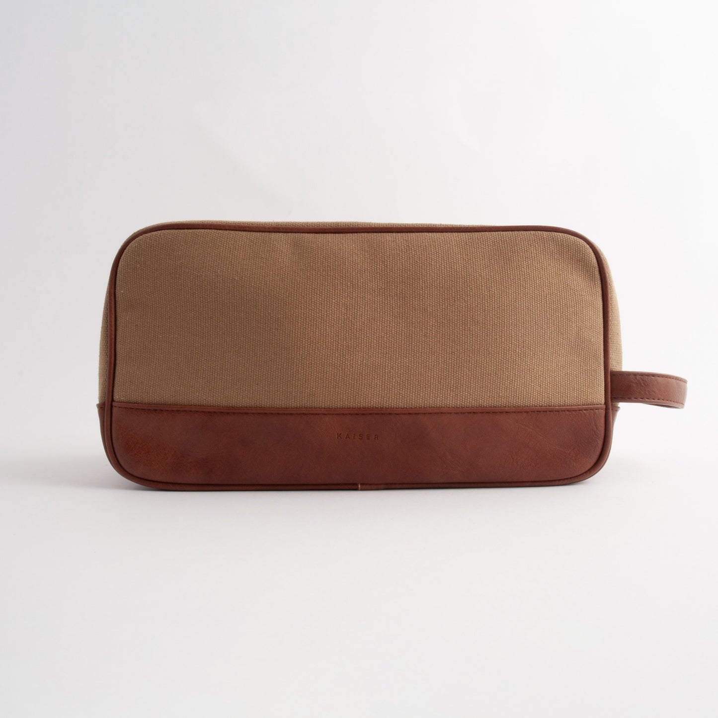 Kaiser Canvas Toiletry Bag - MID BROWN