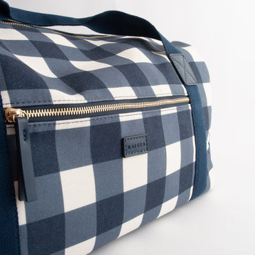 Kaiser Canvas Duffle Bag - NAVY GINGHAM