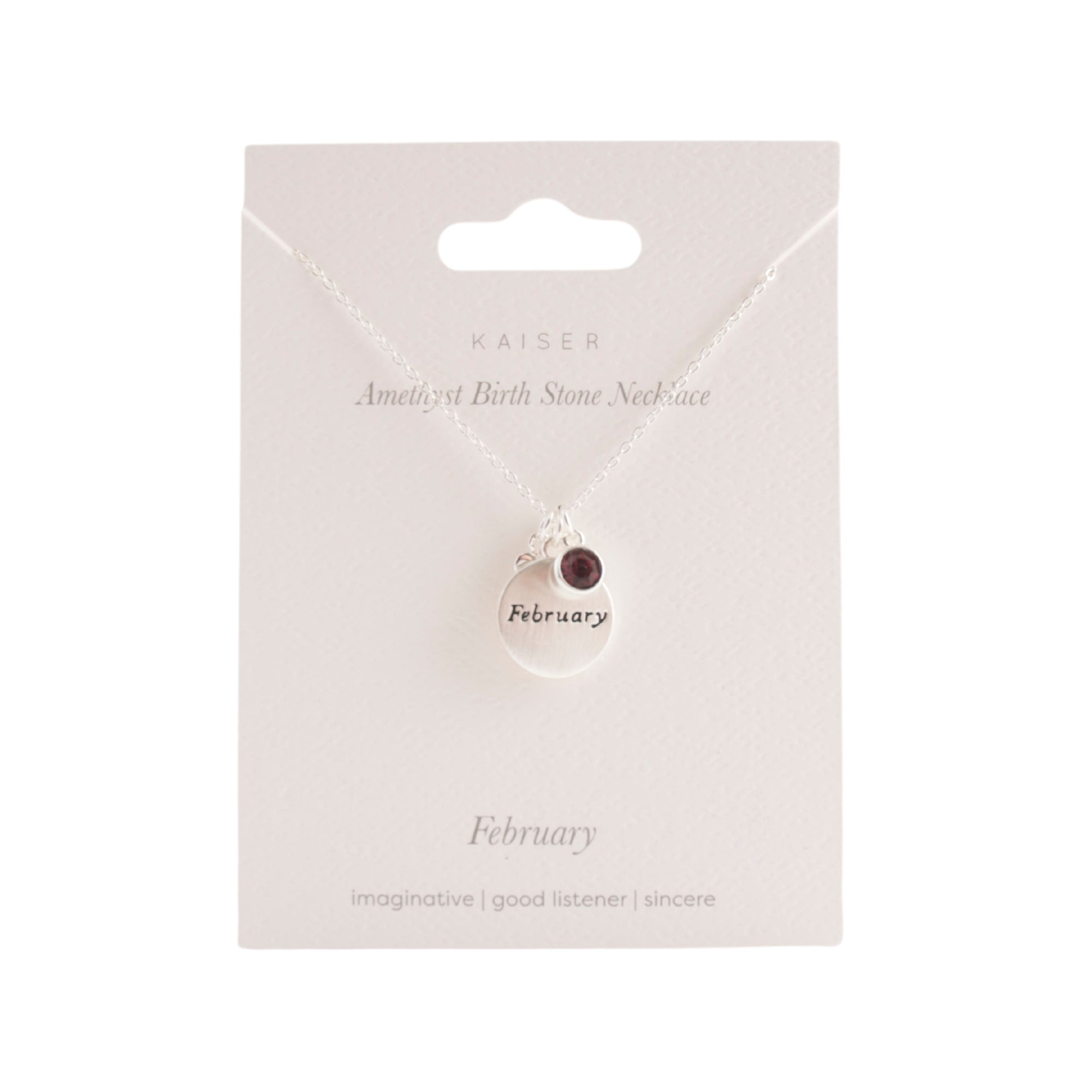 Birth Month Necklace - FEBRUARY