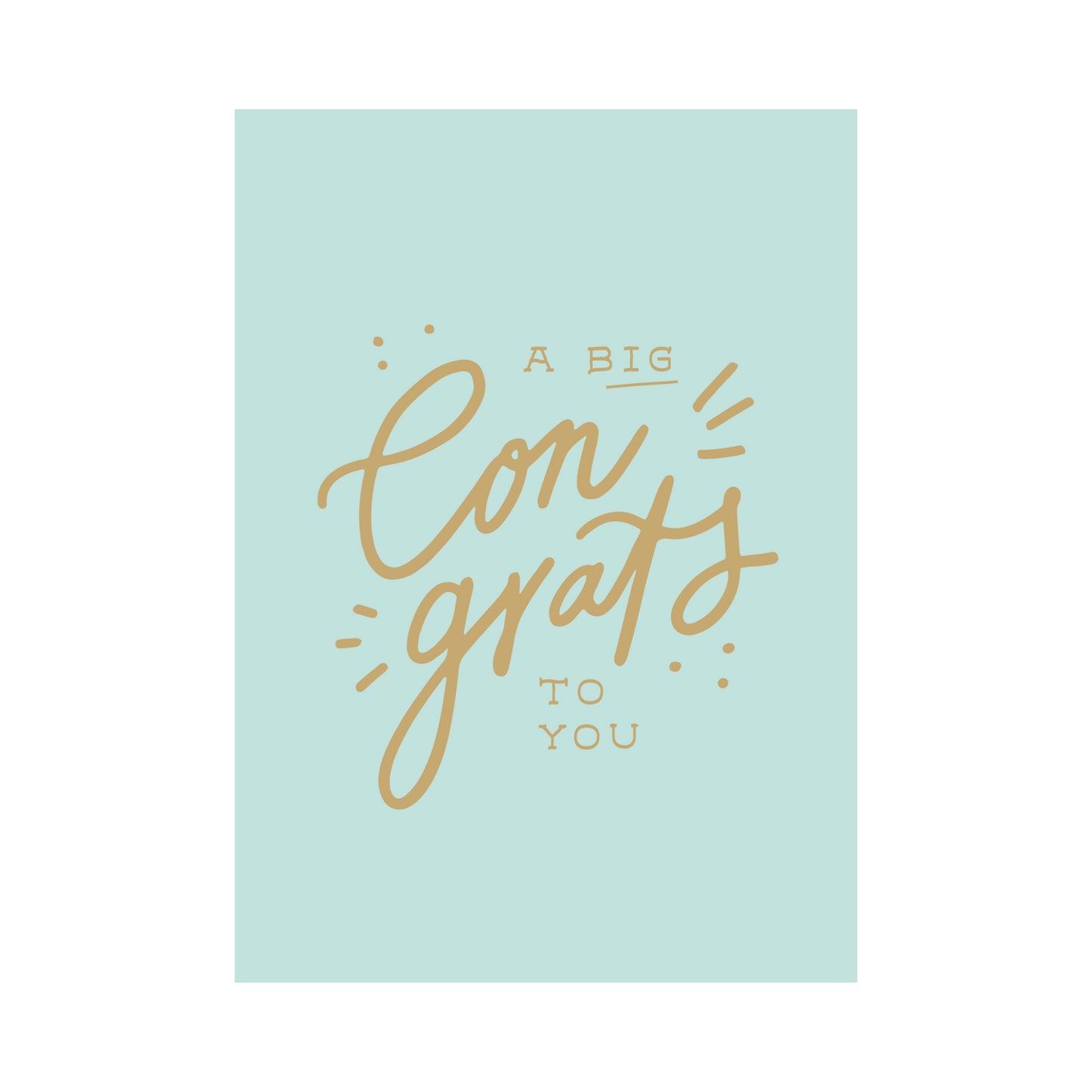 Greeting Card Congrats - Big Congrats