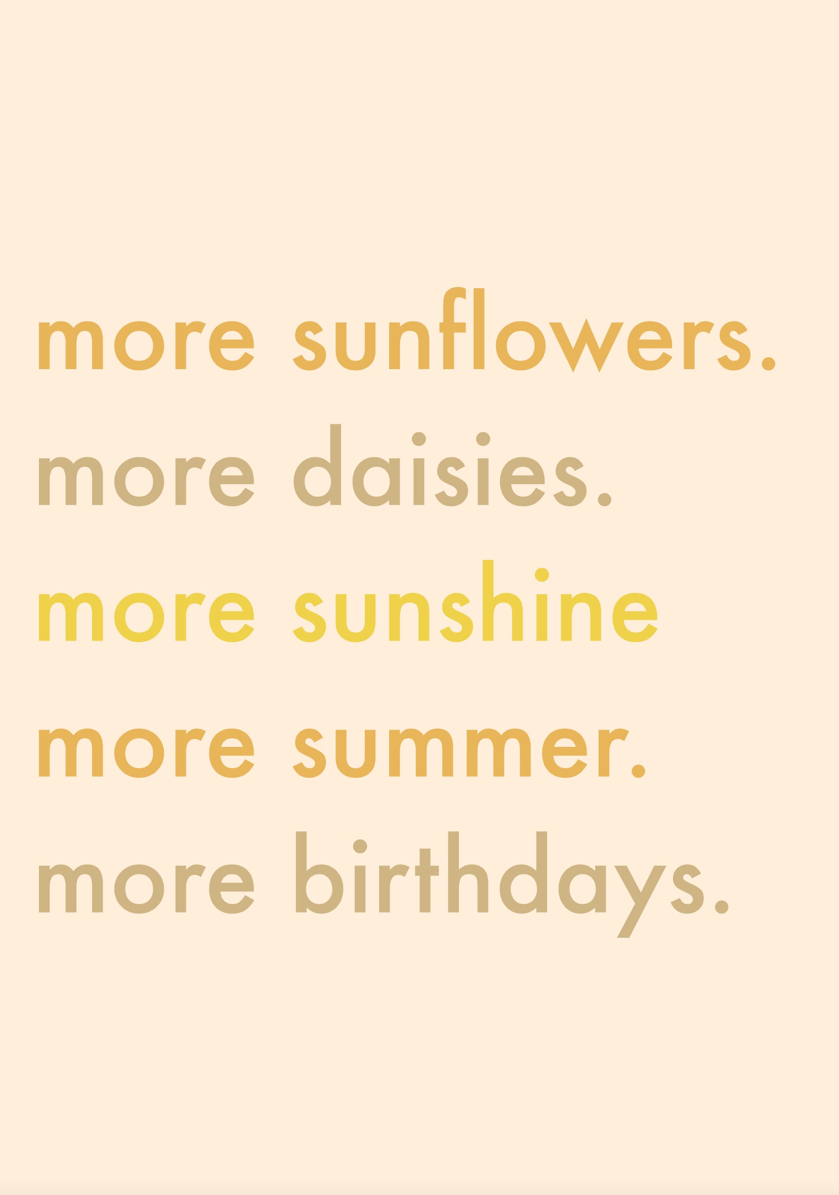 Greeting Card SUNSHINE - MORE