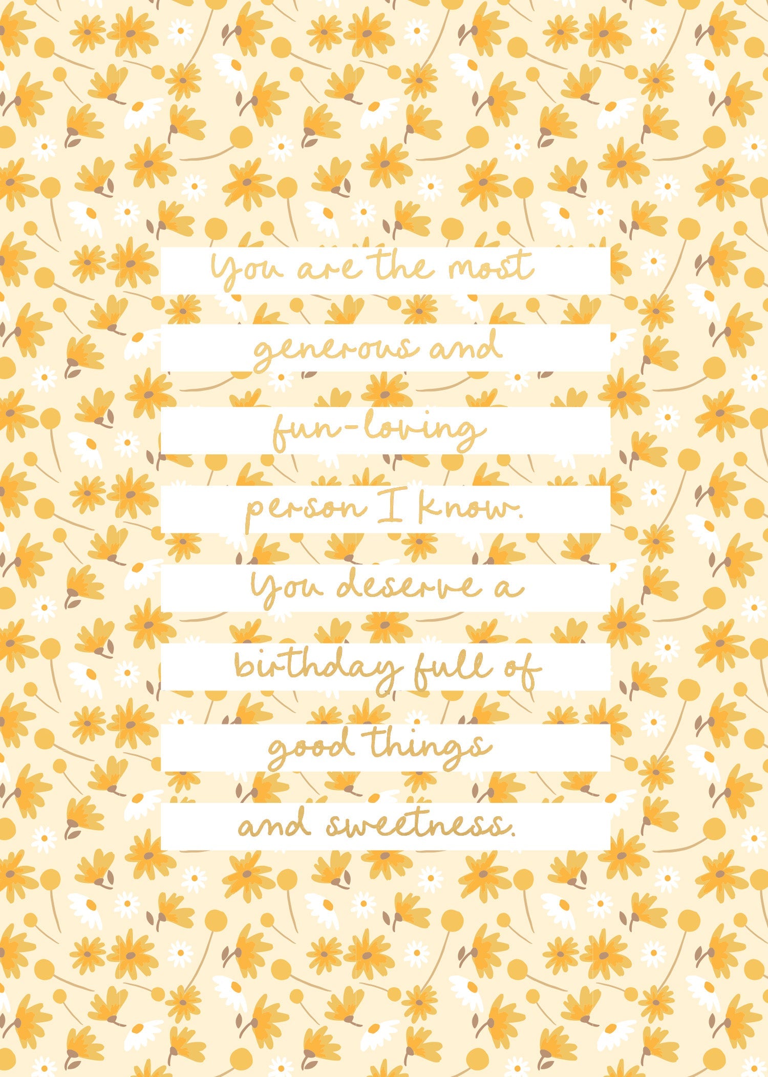 Greeting Card SUNSHINE - GOOD THINGS