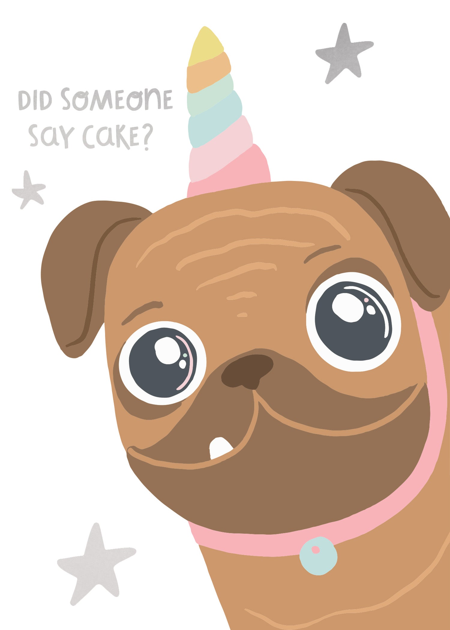 Greeting Card - PUG CAKE