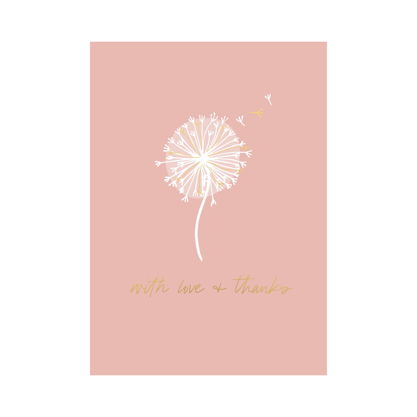 Greeting Card THANK YOU - DANDELION THANKS