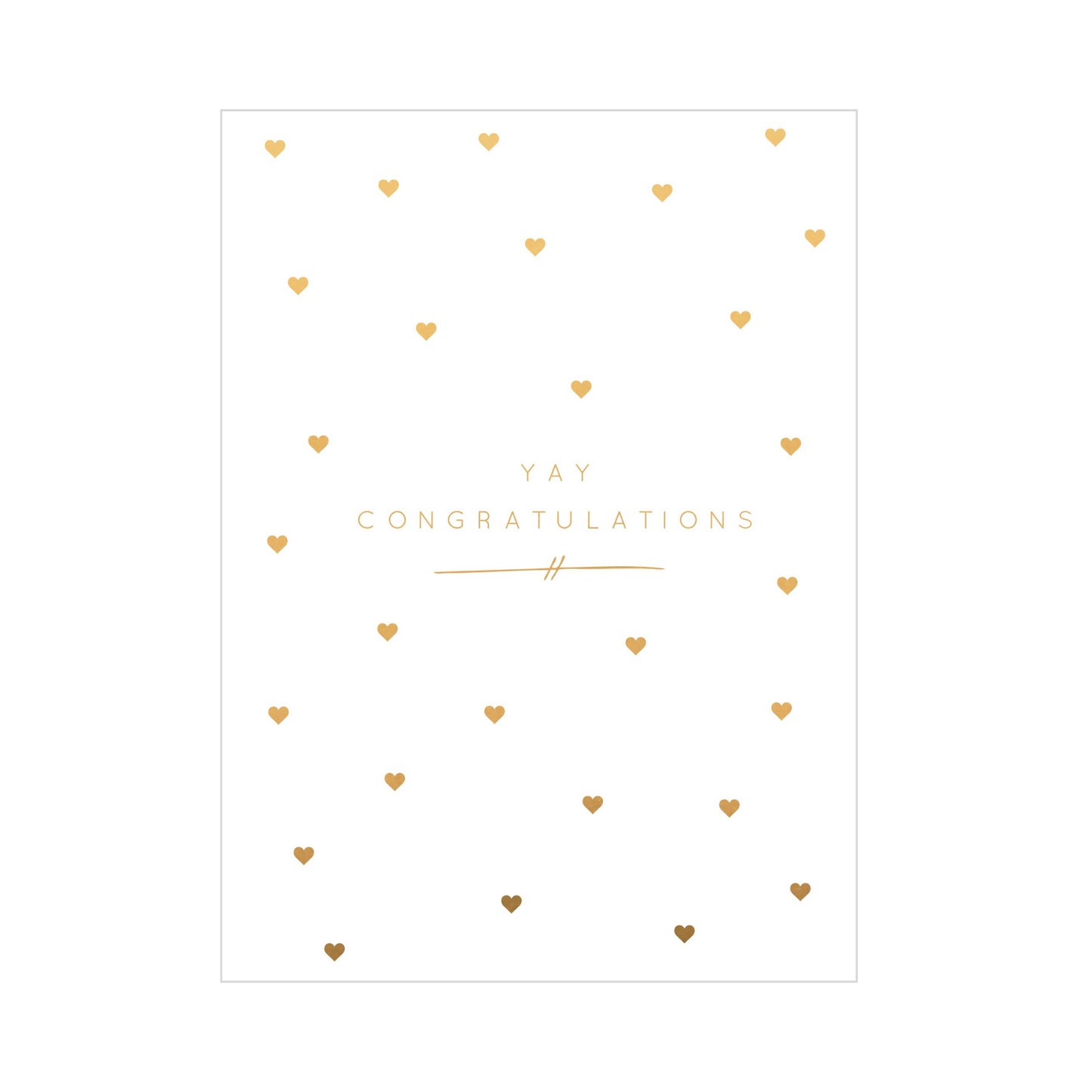 Greeting Card WEDDING - YAY CONGRATS