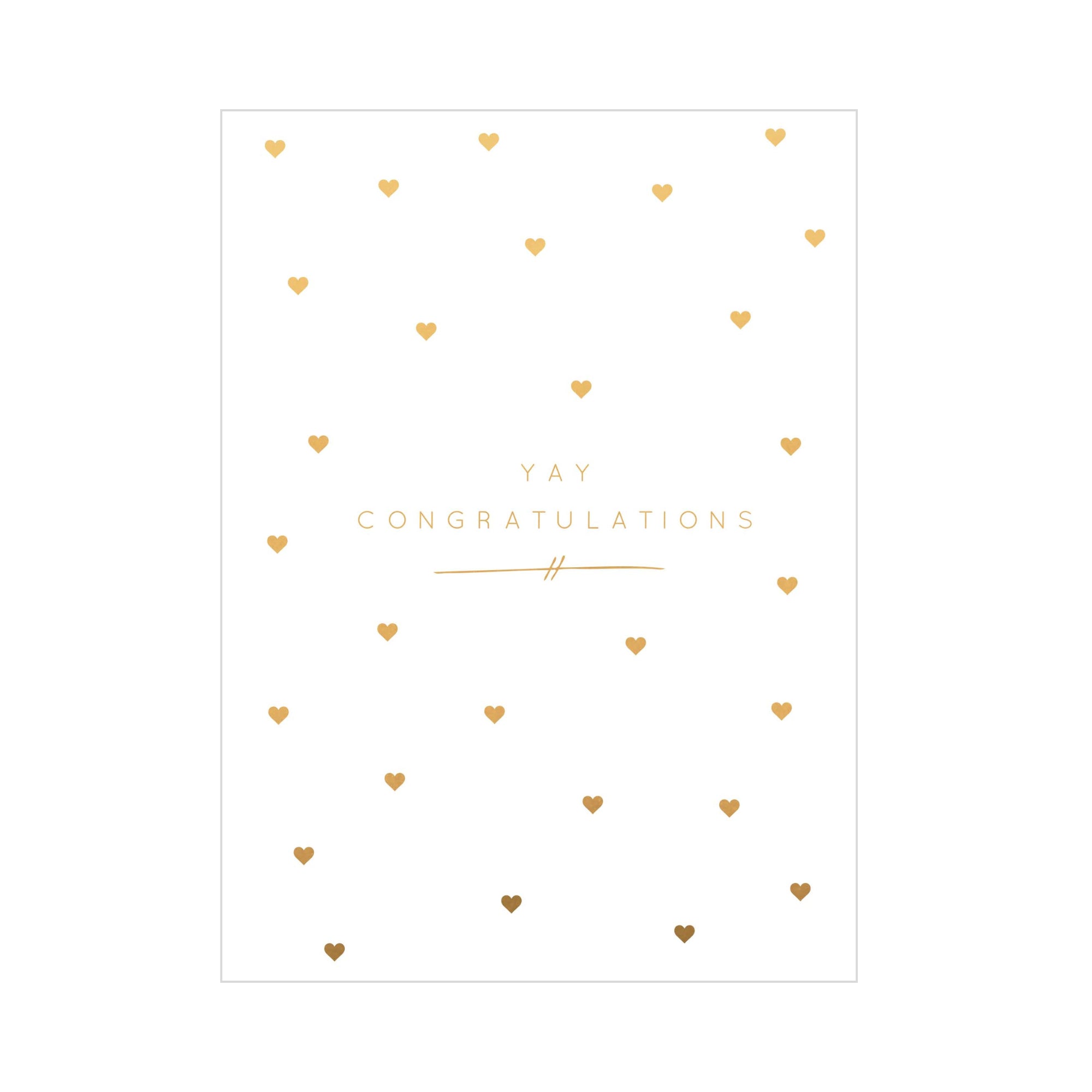 Greeting Card WEDDING - YAY CONGRATS