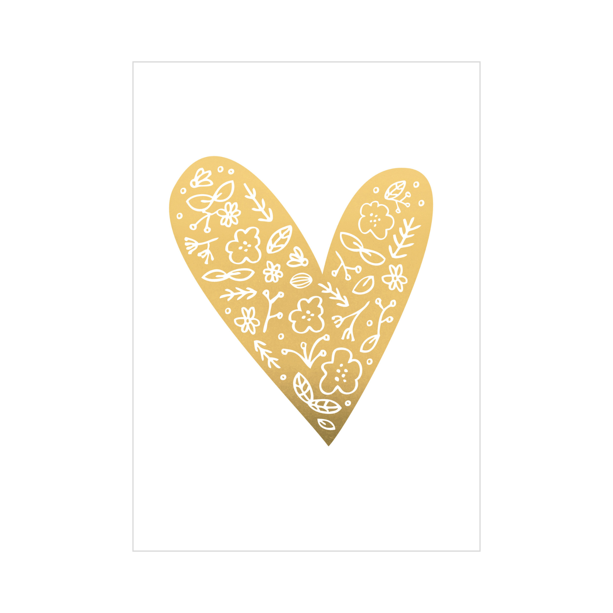 Greeting Card WEDDING - FLORA HEART