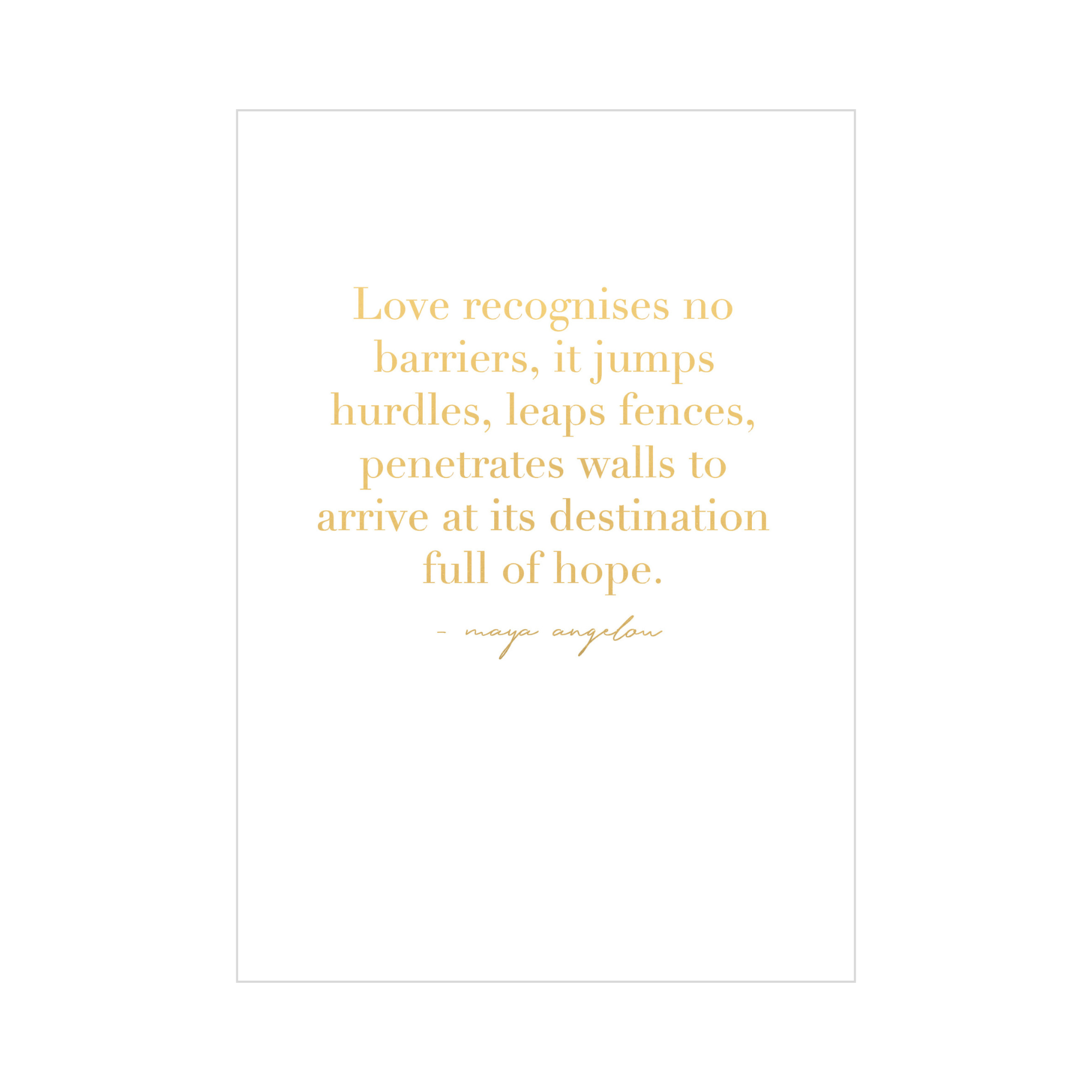 Greeting Card WEDDING - LOVE QUOTE