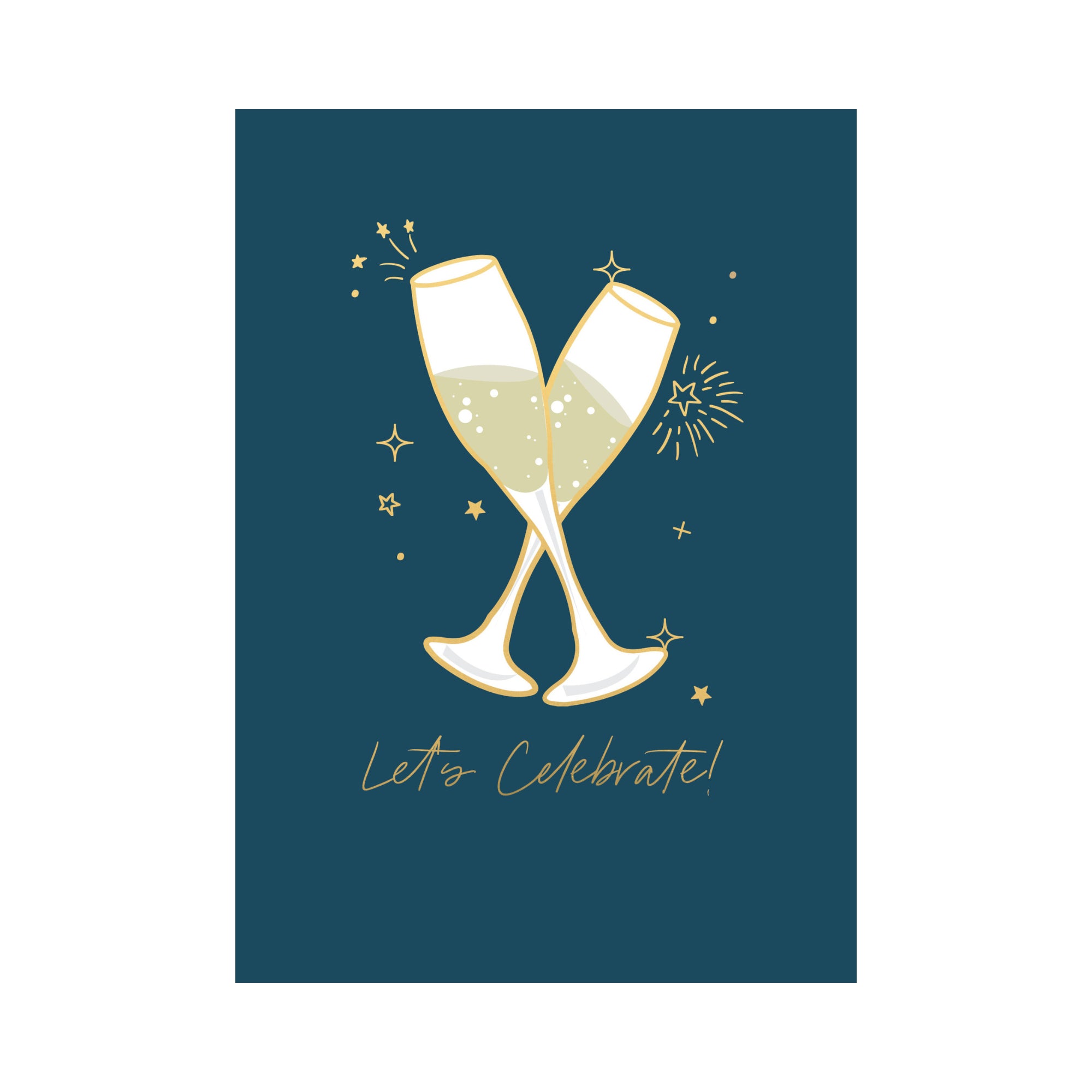 Greeting Card Congrats - Champagne Celebrate