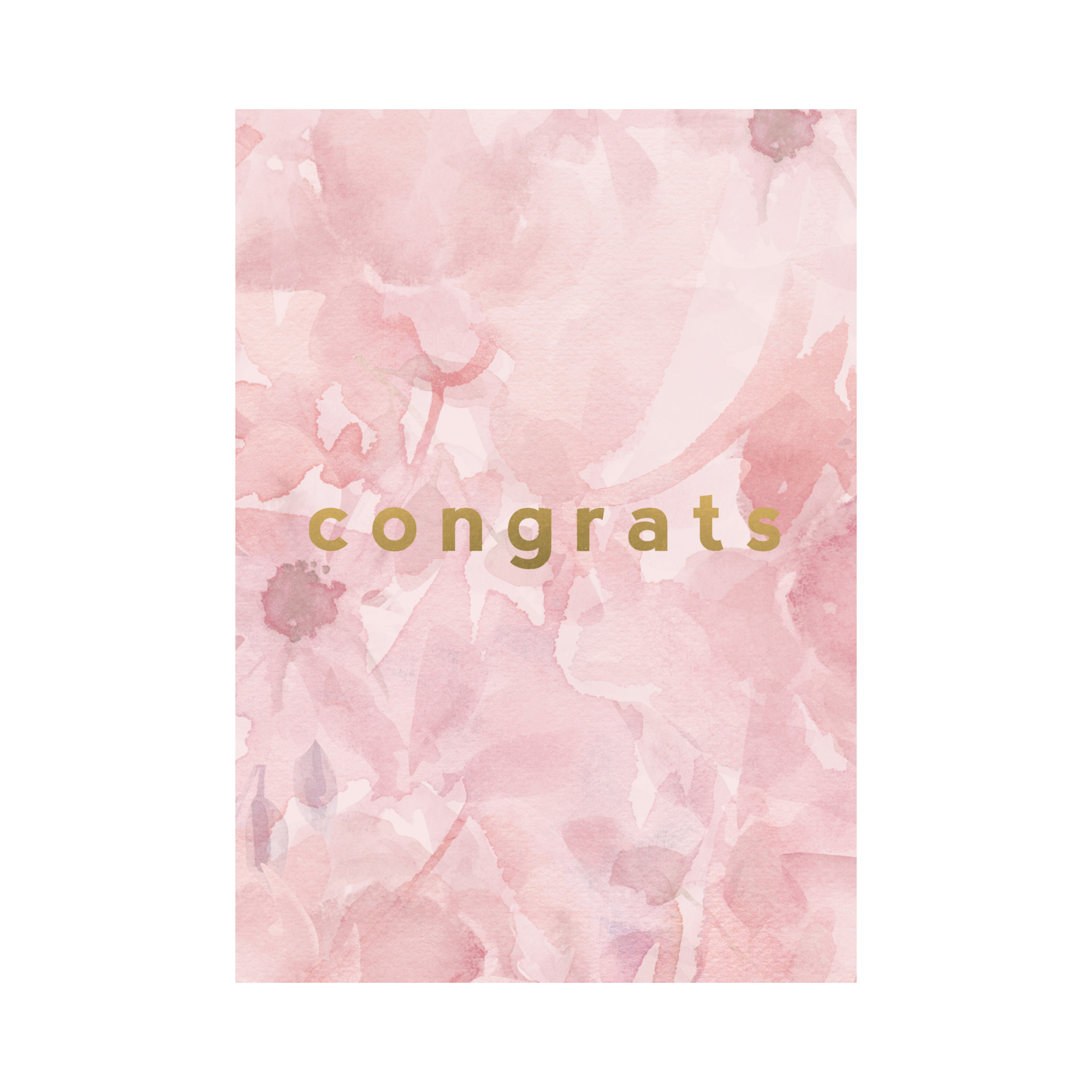 Greeting Card Congrats - Watercolour Congrats