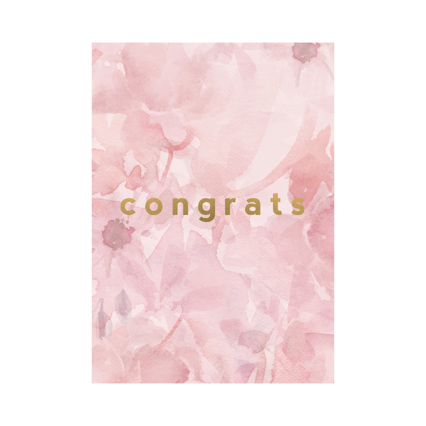 Greeting Card Congrats - Watercolour Congrats