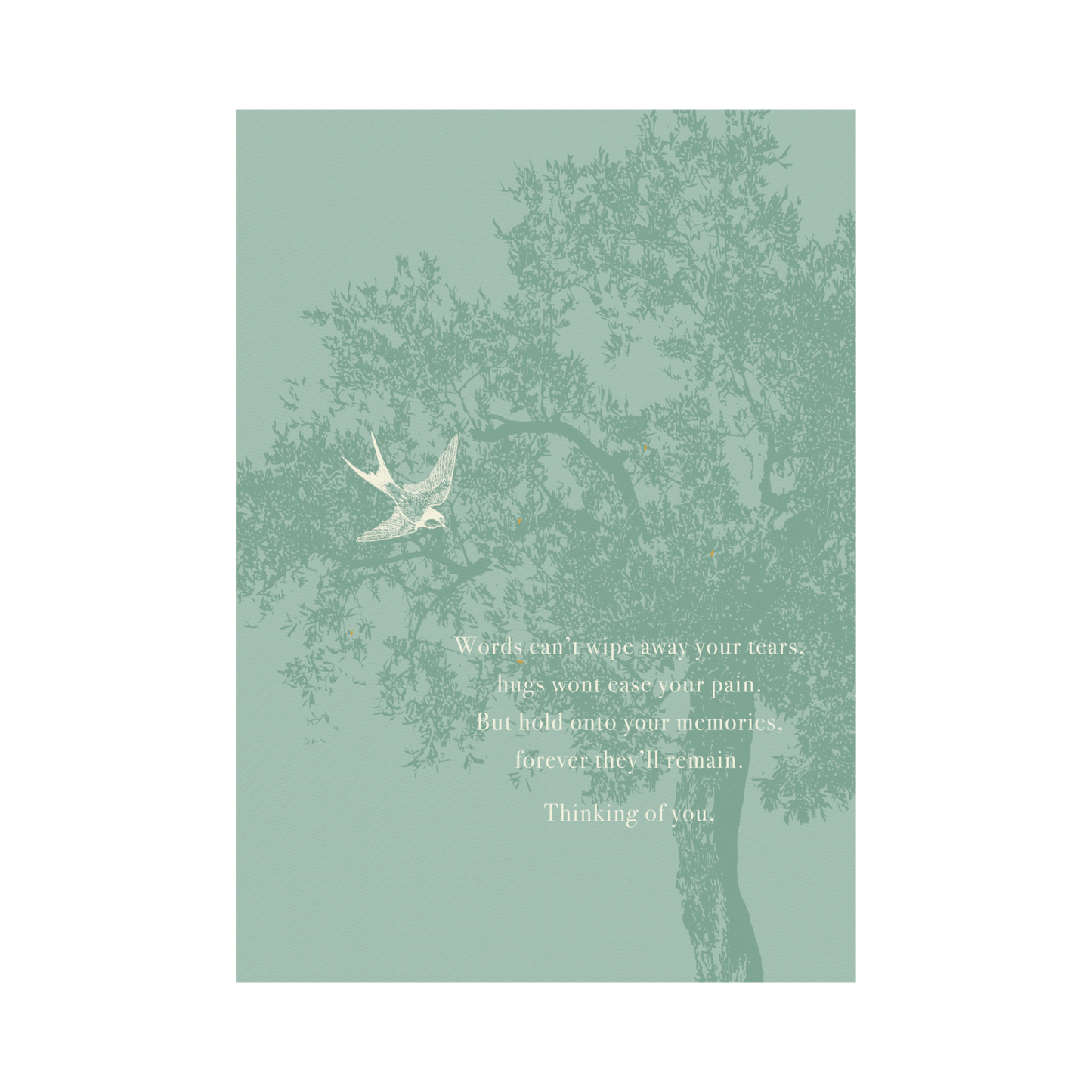 Greeting Card Thinking Of You - Tree Quote