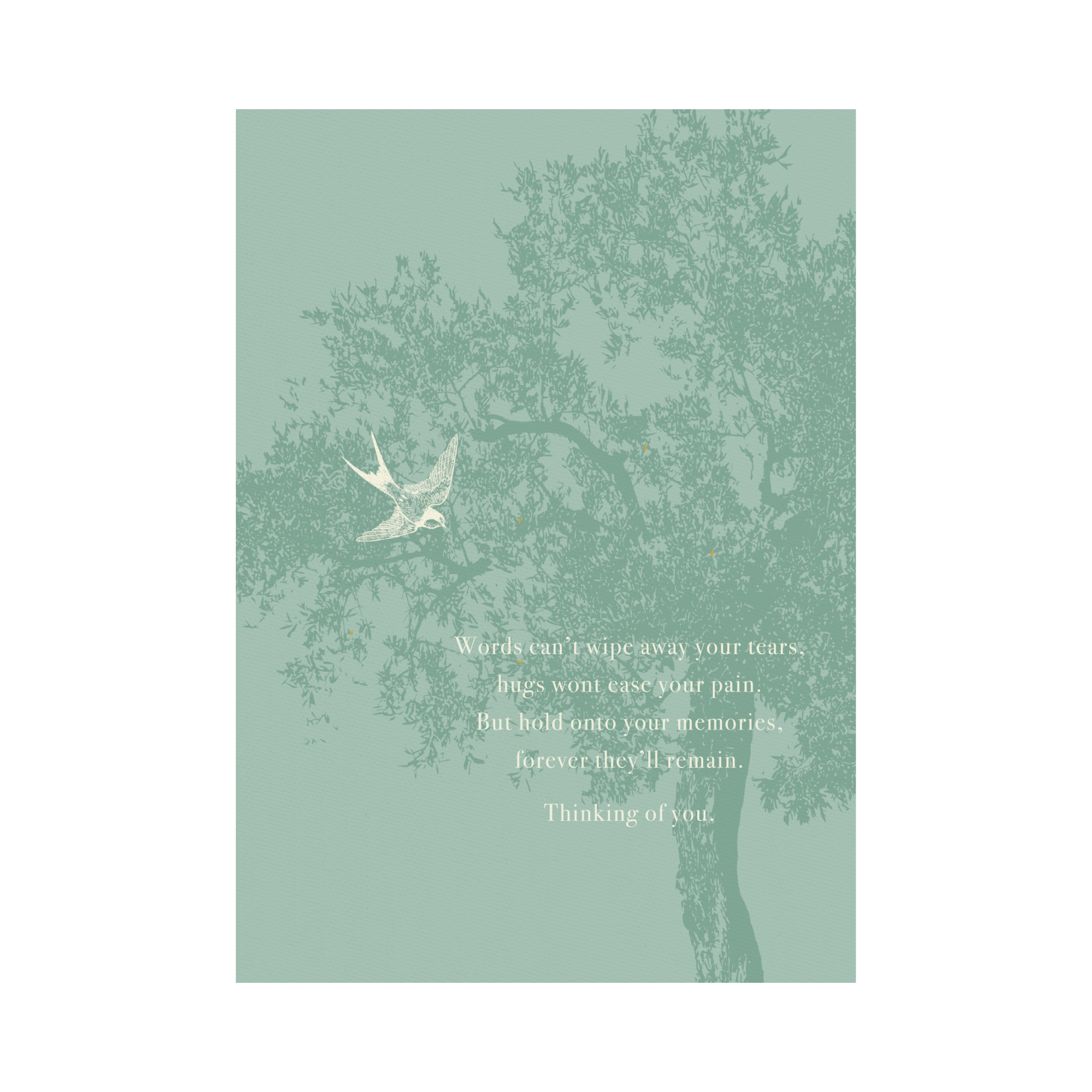 Greeting Card Thinking Of You - Tree Quote