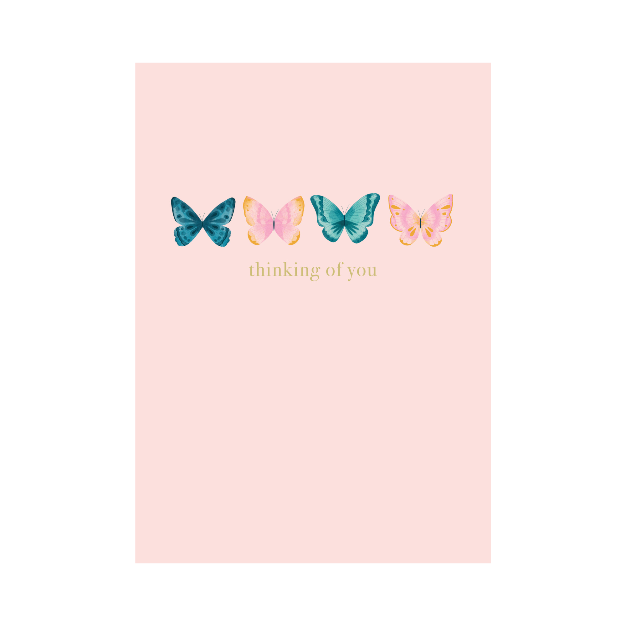 Greeting Card Thinking Of You - 4 Butterflies