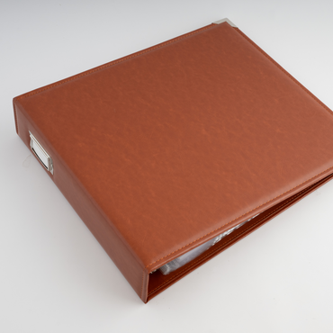 Leather D-Ring Album - Tan