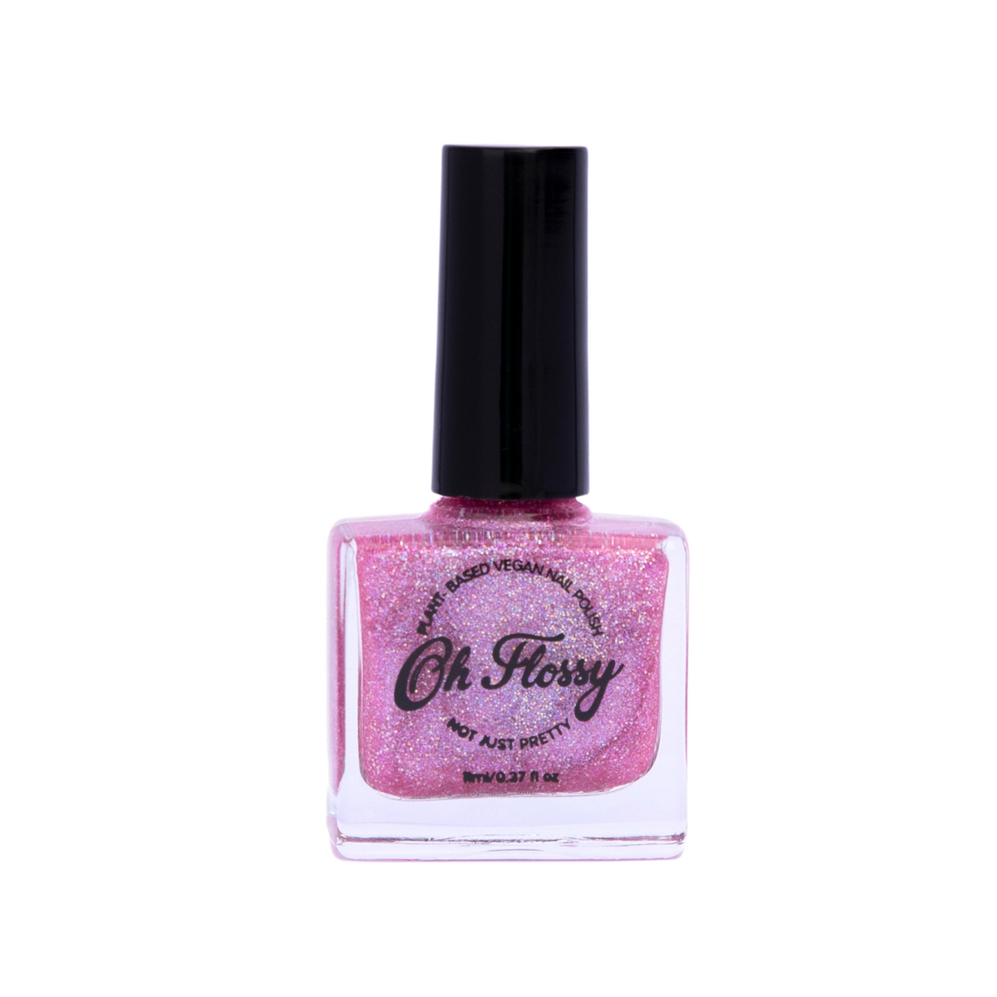 Oh Flossy Nail Polish - Joyful - Pink Glitter