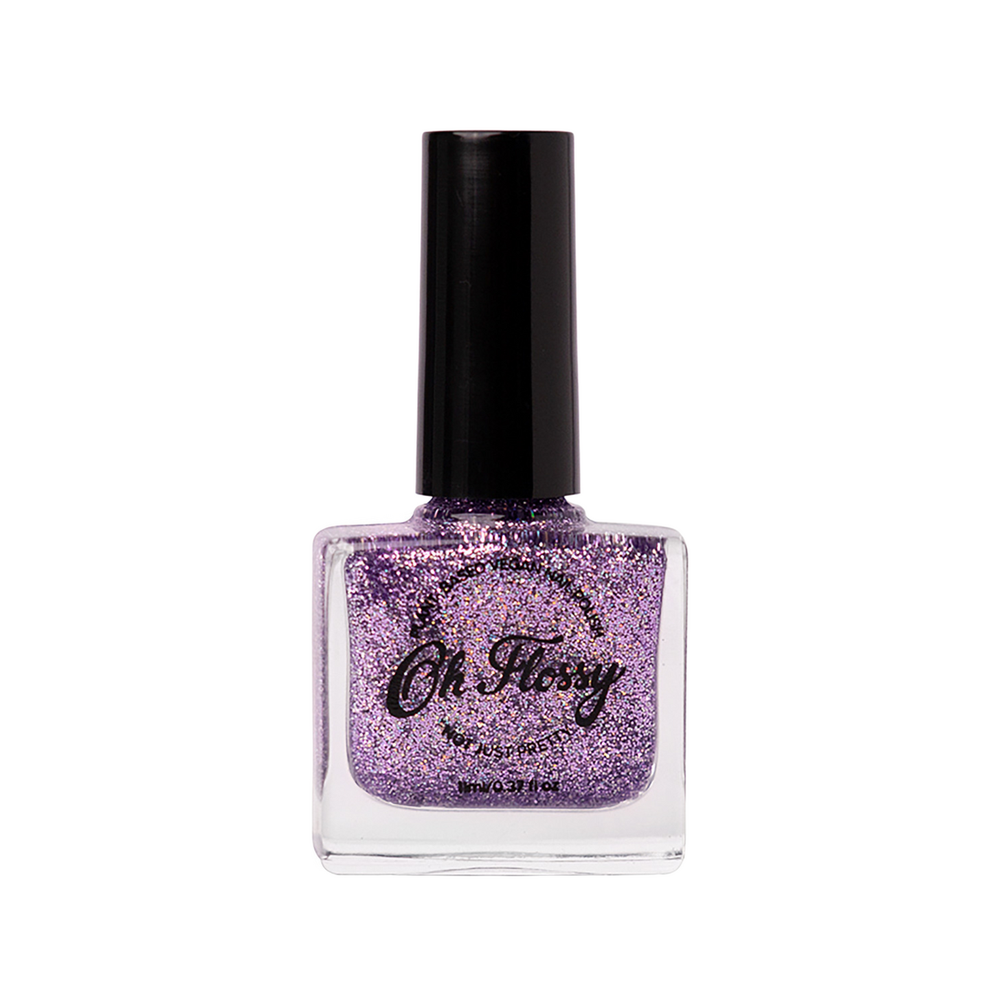Oh Flossy Nail Polish - Confident - Purple Glitter