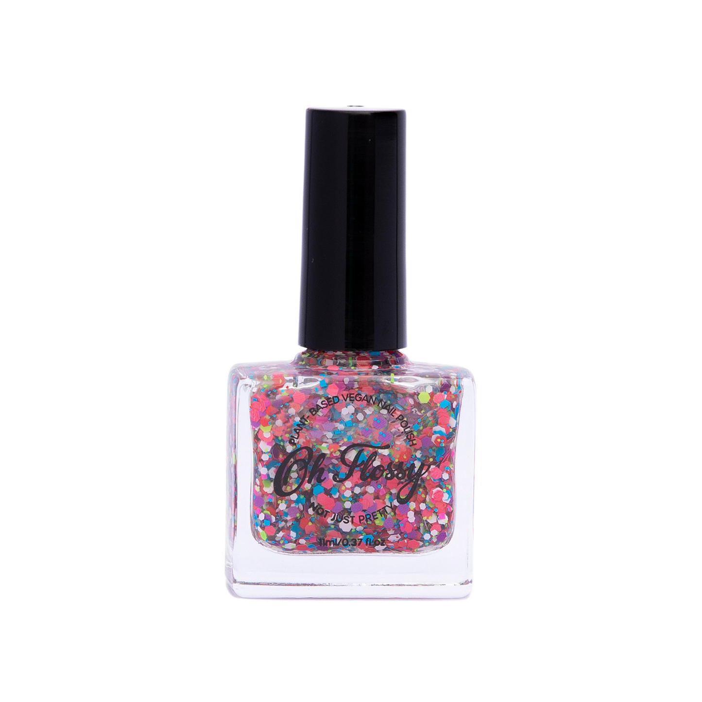 Oh Flossy Nail Polish- Courageous - Coloured Confetti Glitter