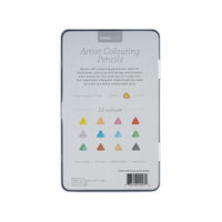 Artist Coloured Pencils 12pc Tin