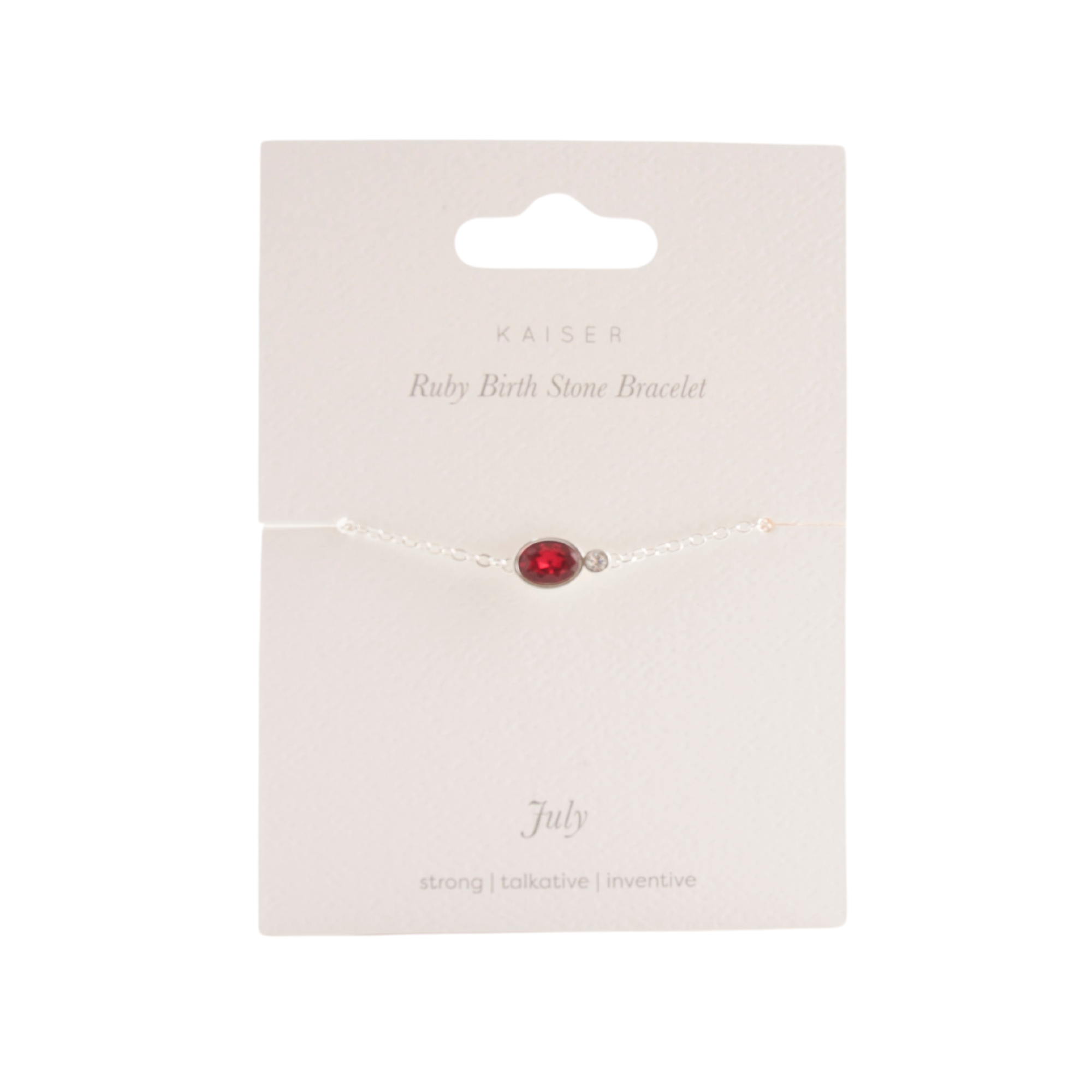 Birthstone Bracelet Silver - July