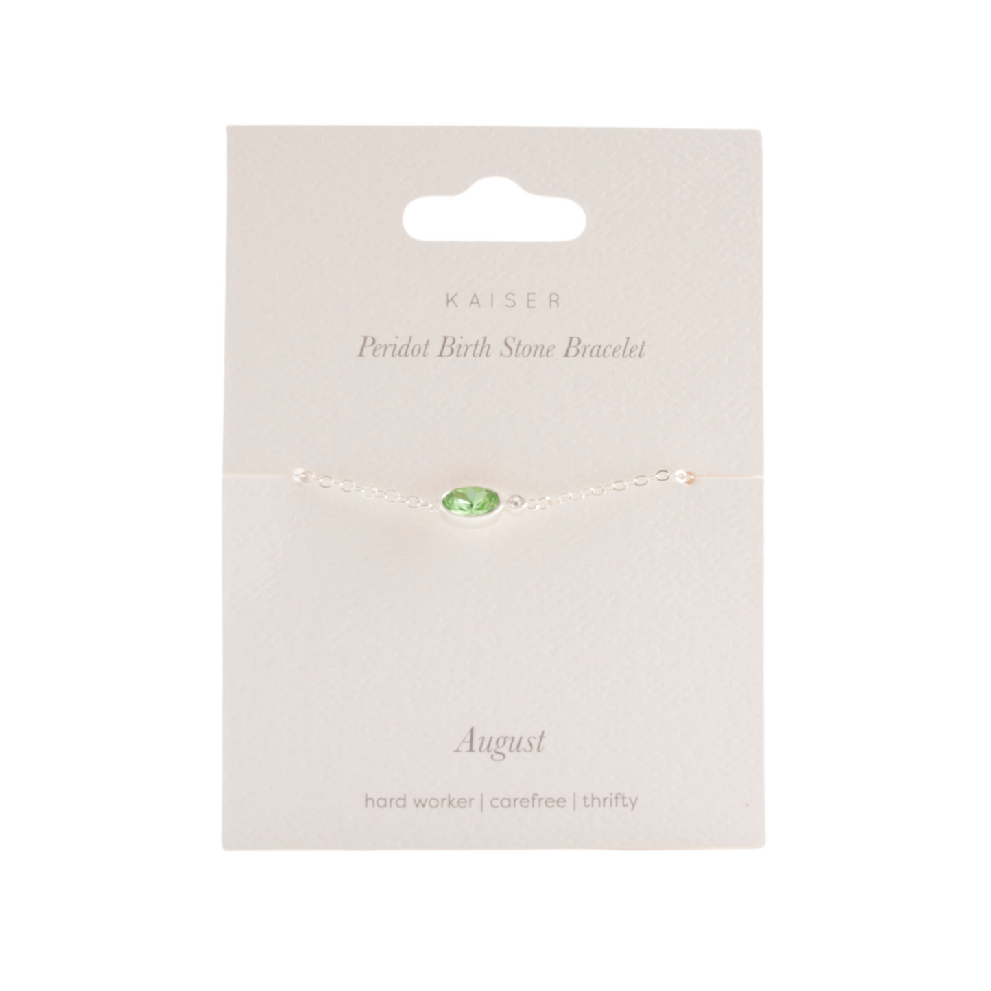 Birthstone Bracelet Silver - August