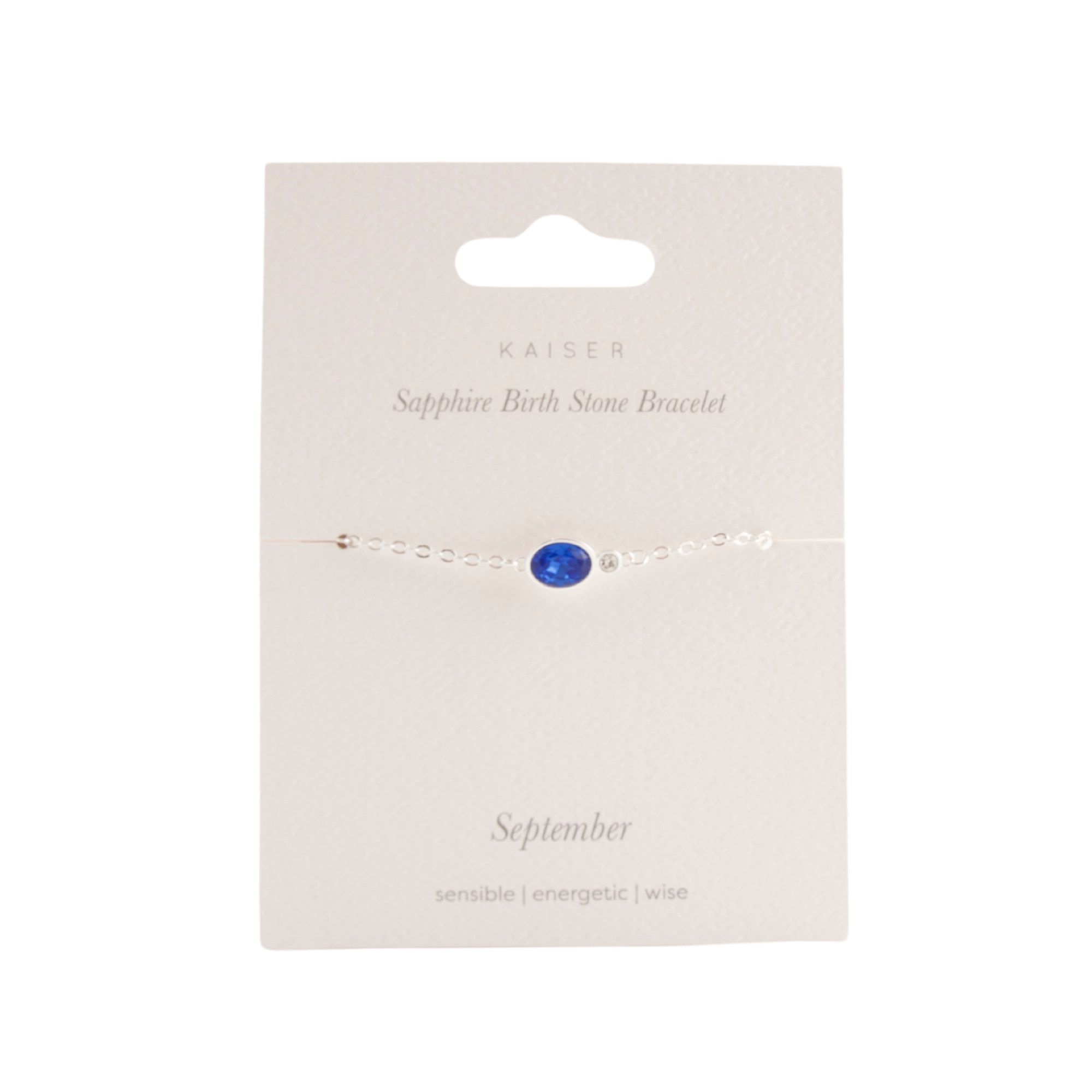 Birthstone Bracelet Silver - September