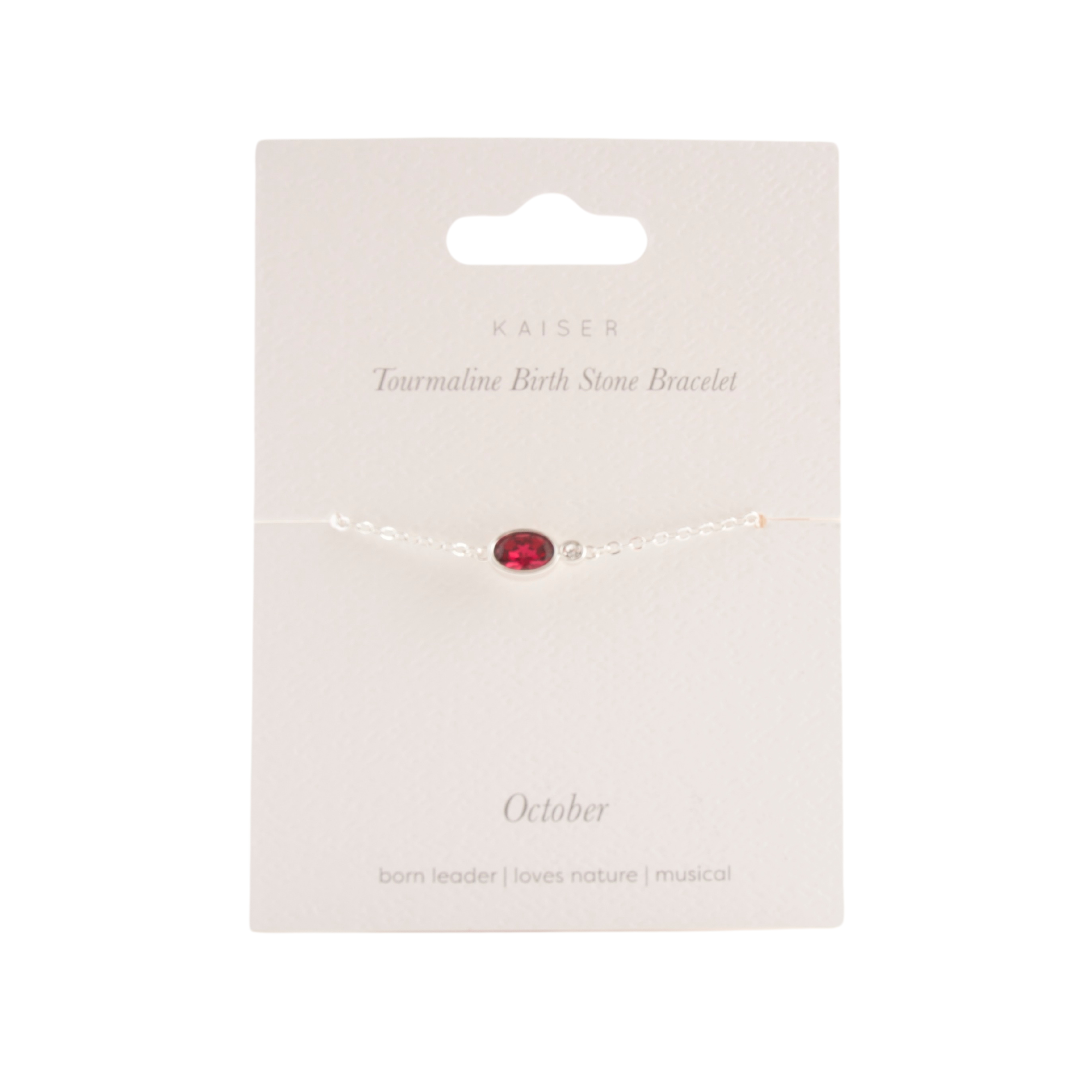 Birthstone Bracelet Silver - October