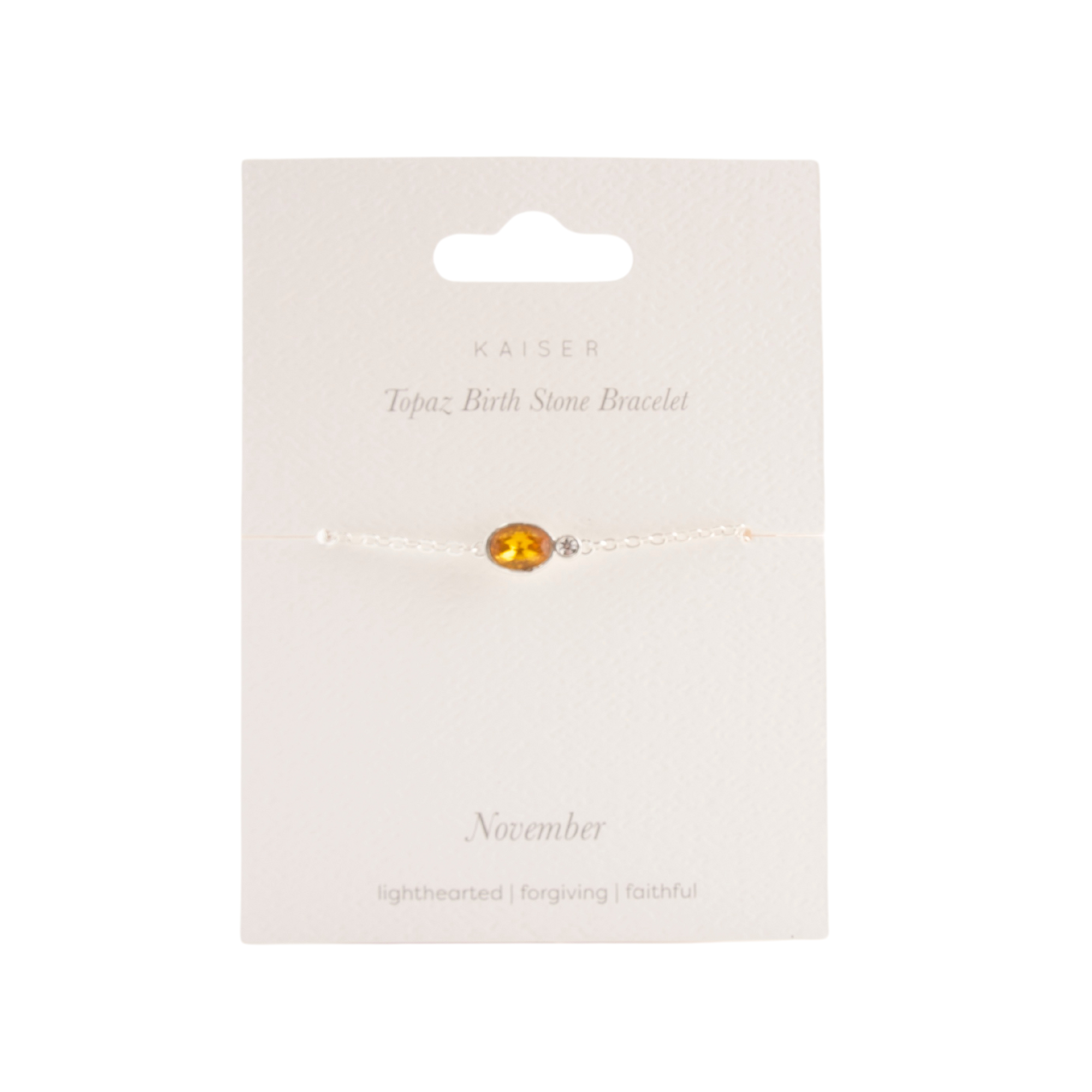 Birthstone Bracelet Silver - November