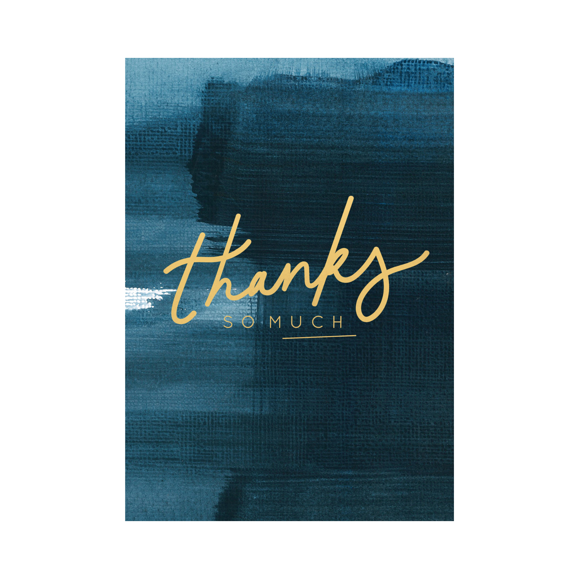 Greeting Card THANK YOU - NAVY THANKS